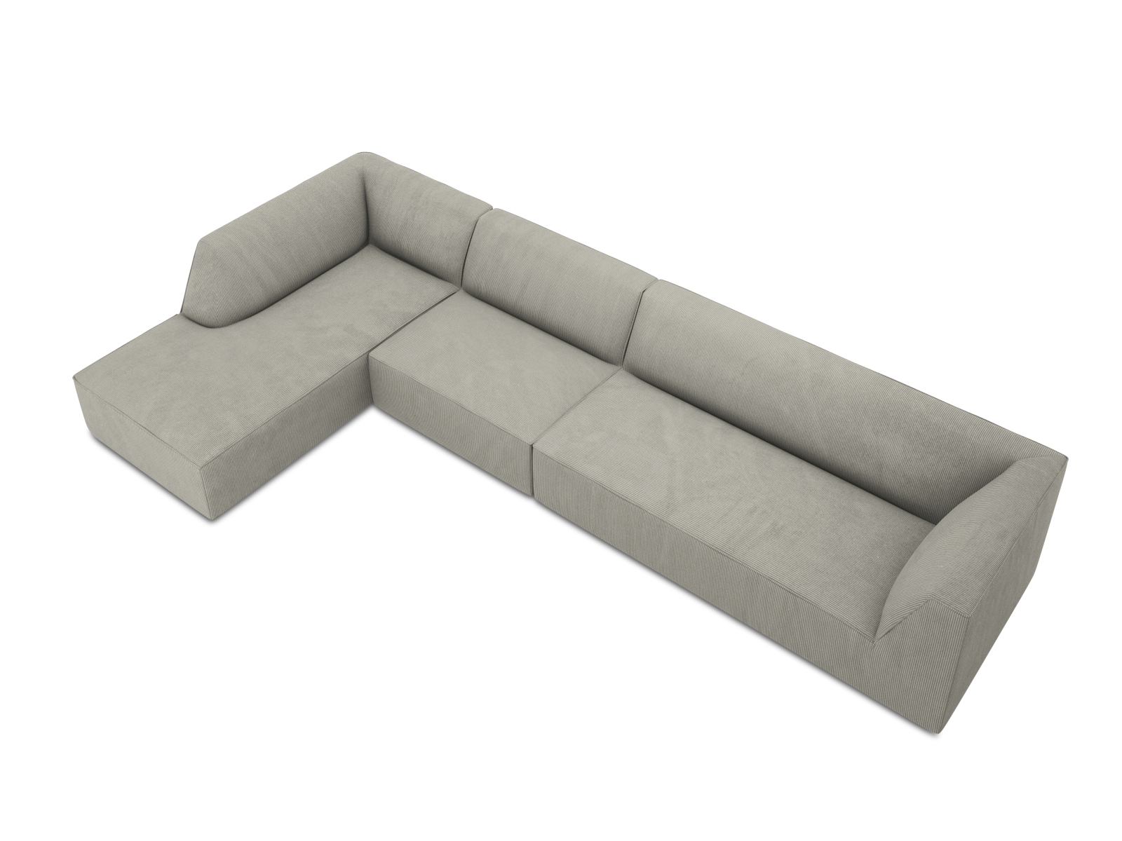 Modular Left Corner Sofa, "Ruby", 5 Seats, 366x180x69
