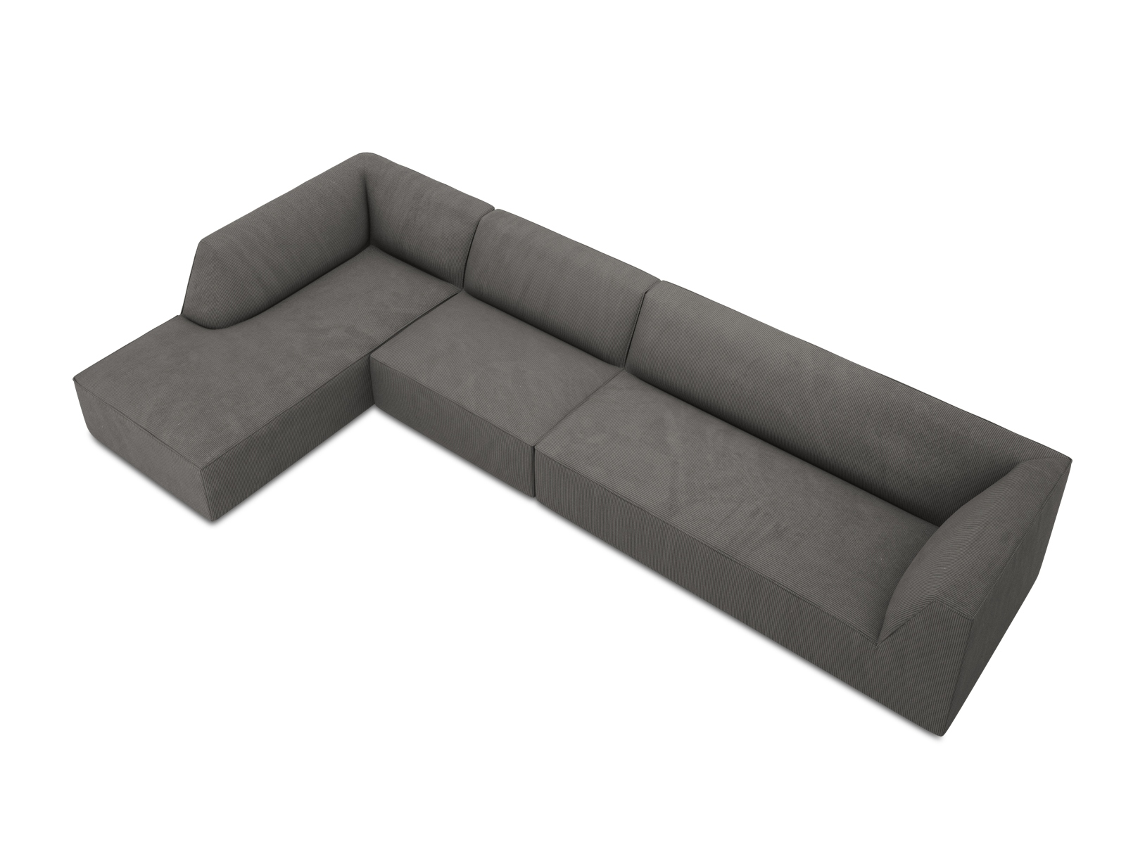 Modular Left Corner Sofa, "Ruby", 5 Seats, 366x180x69