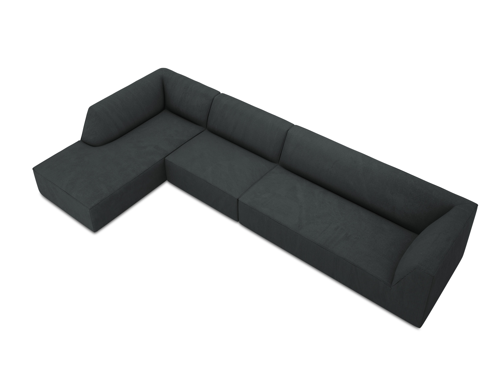 Modular Left Corner Sofa, "Ruby", 5 Seats, 366x180x69