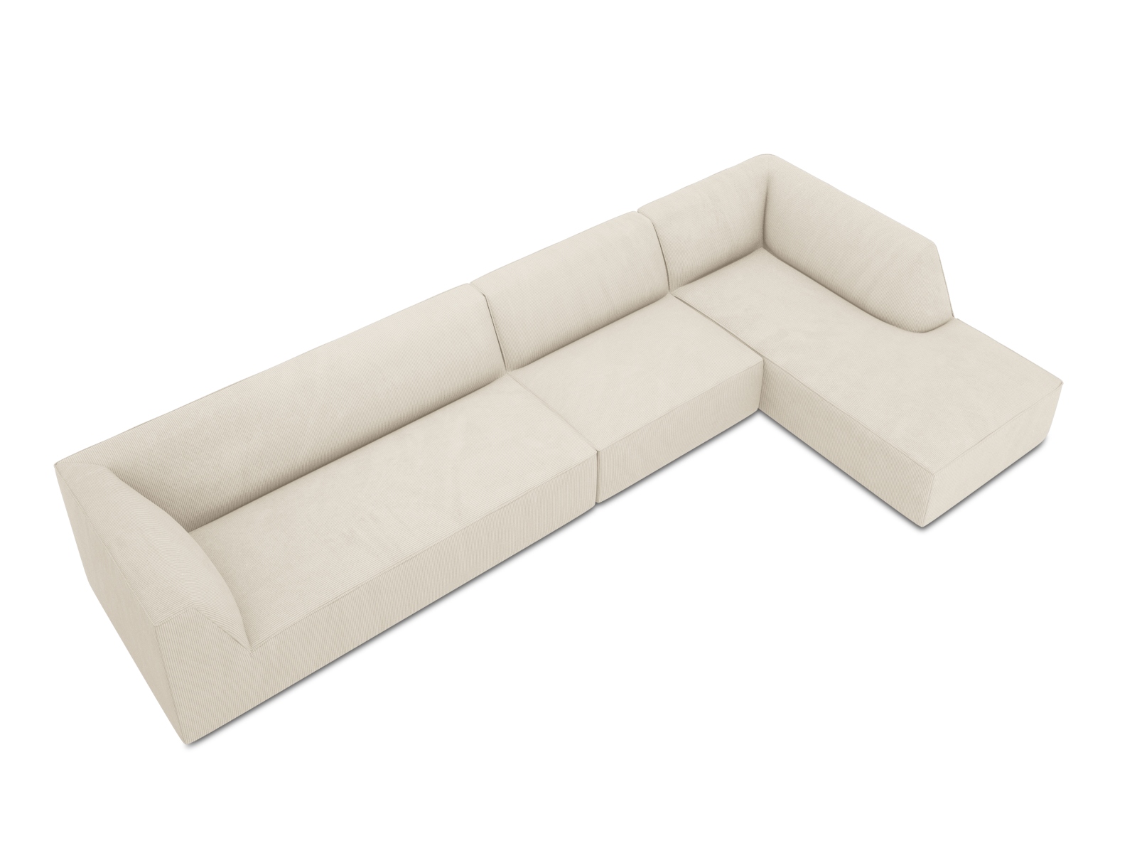 Modular Right Corner Sofa, "Ruby", 5 Seats, 366x180x69