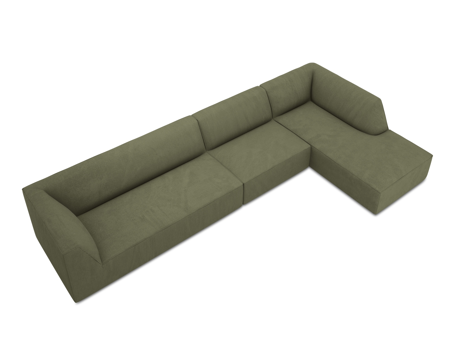 Modular Right Corner Sofa, "Ruby", 5 Seats, 366x180x69