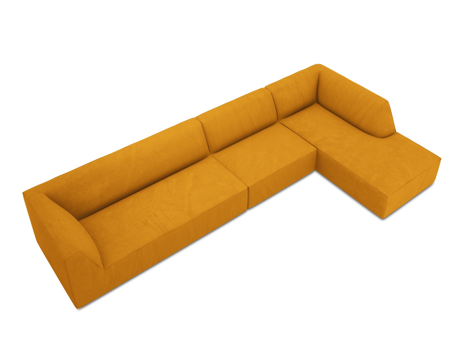 Modular Right Corner Sofa, "Ruby", 5 Seats, 366x180x69