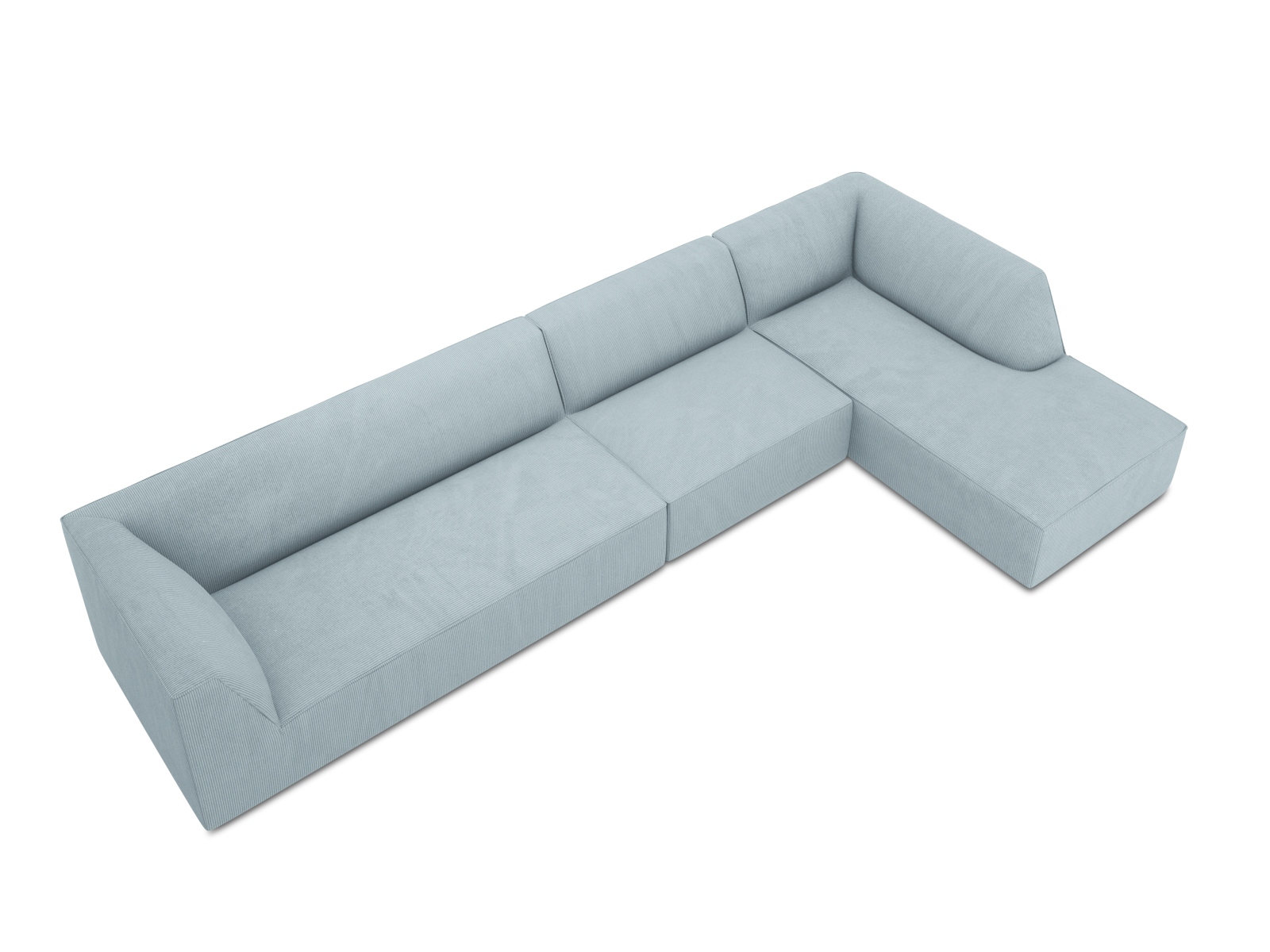 Modular Right Corner Sofa, "Ruby", 5 Seats, 366x180x69