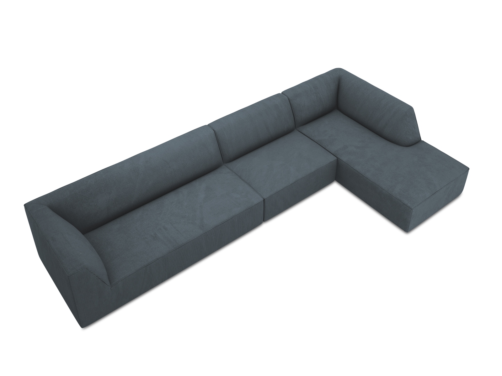Modular Right Corner Sofa, "Ruby", 5 Seats, 366x180x69