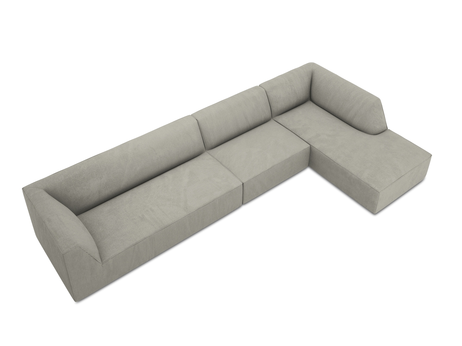 Modular Right Corner Sofa, "Ruby", 5 Seats, 366x180x69