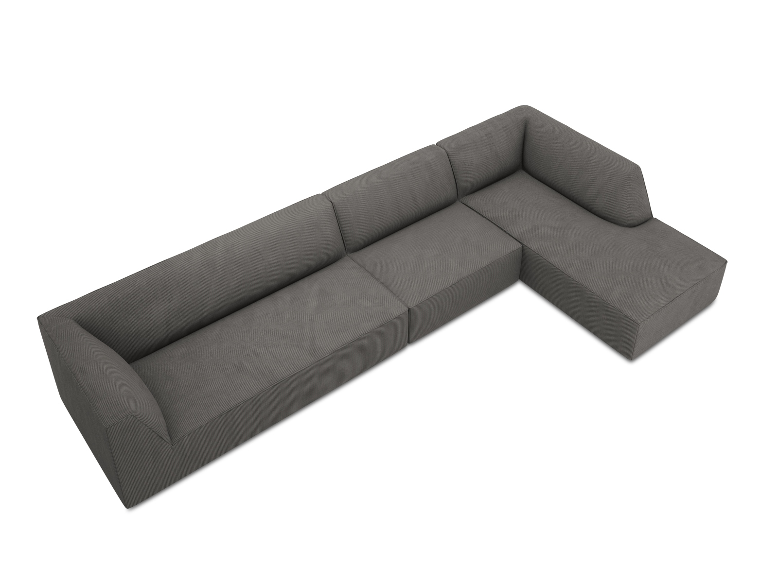 Modular Right Corner Sofa, "Ruby", 5 Seats, 366x180x69