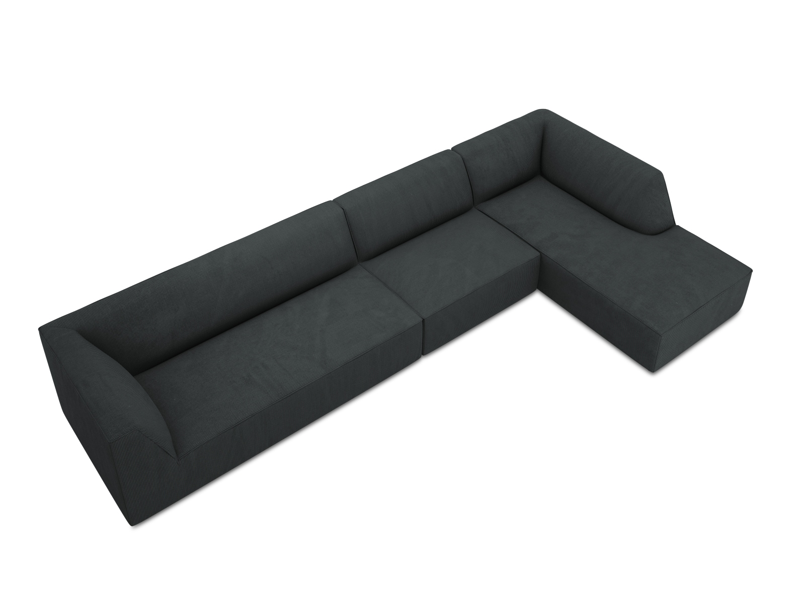 Modular Right Corner Sofa, "Ruby", 5 Seats, 366x180x69