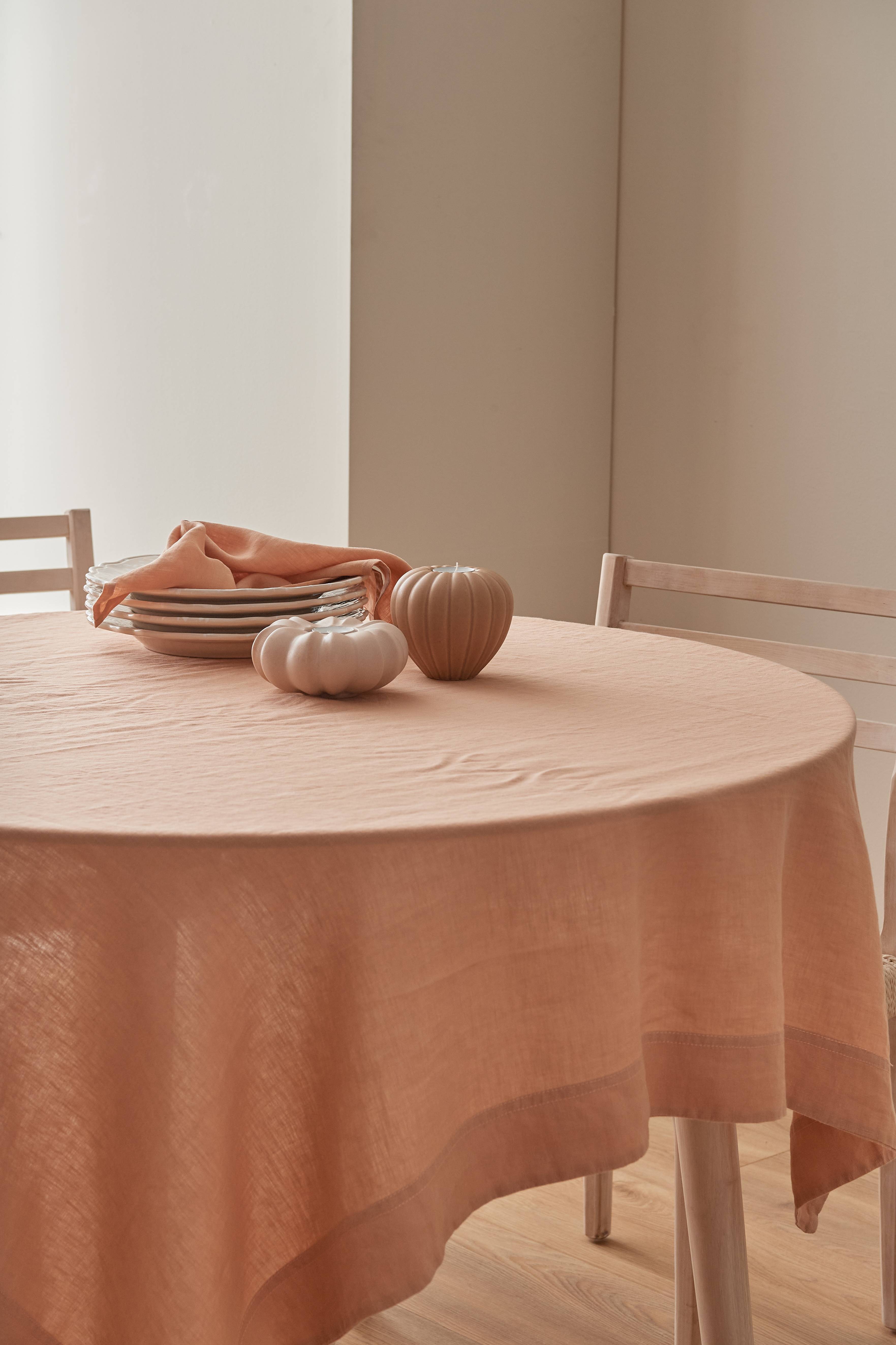 Duk Malva i 100% lin 140x140 cm