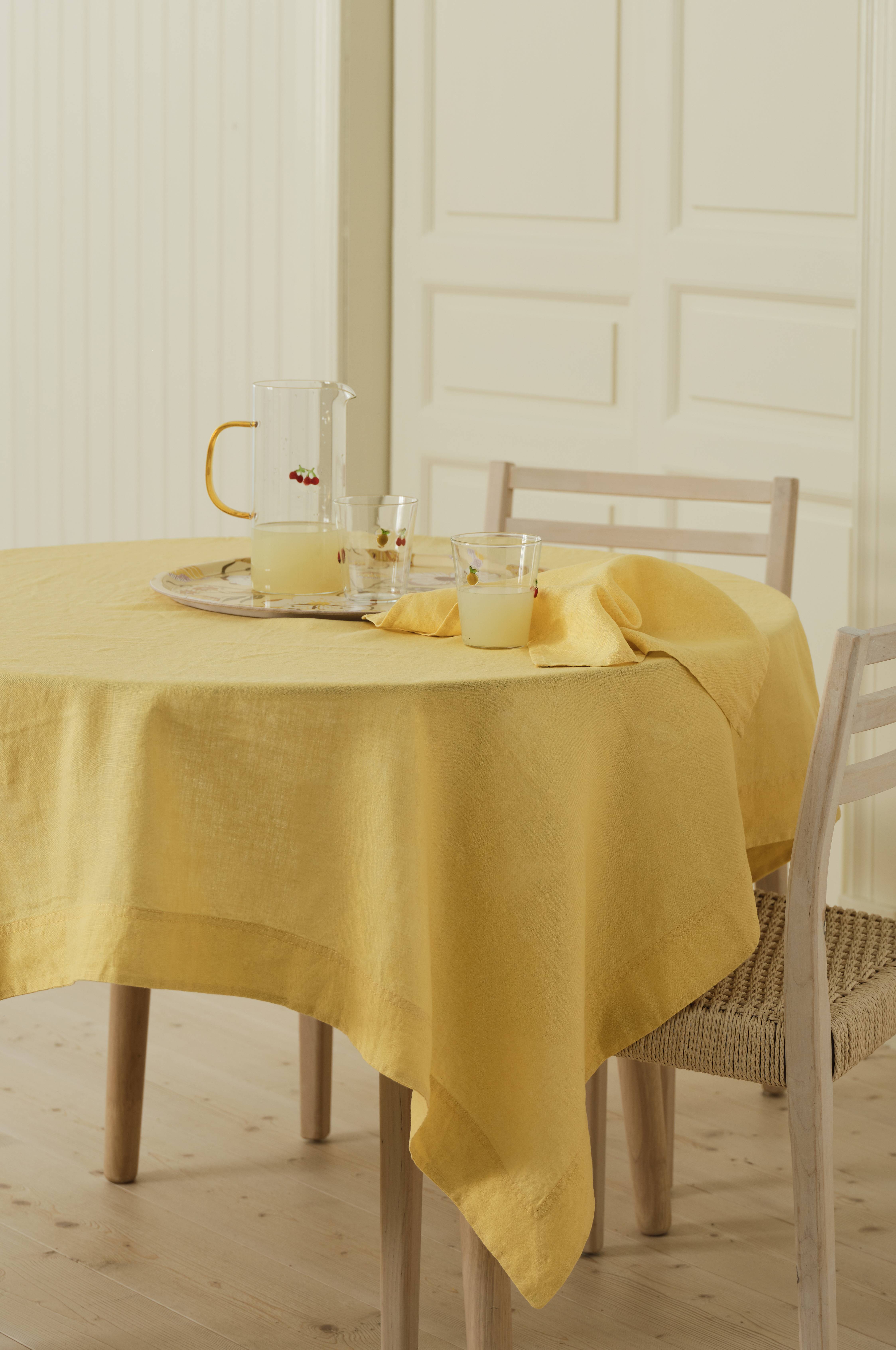 Duk Malva i 100% lin 140x140 cm