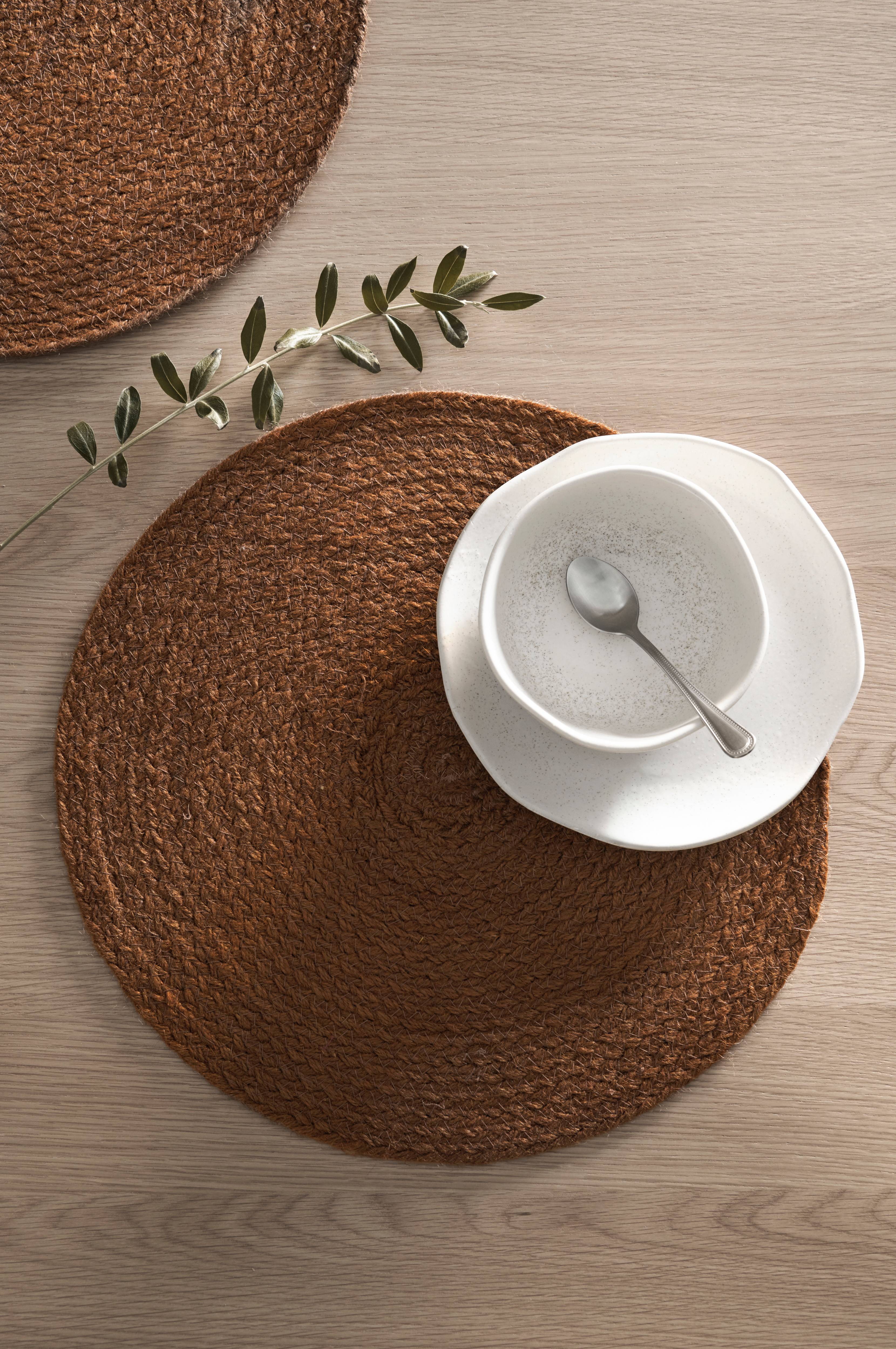 Bordbrikke Ria i jute, 4-pk