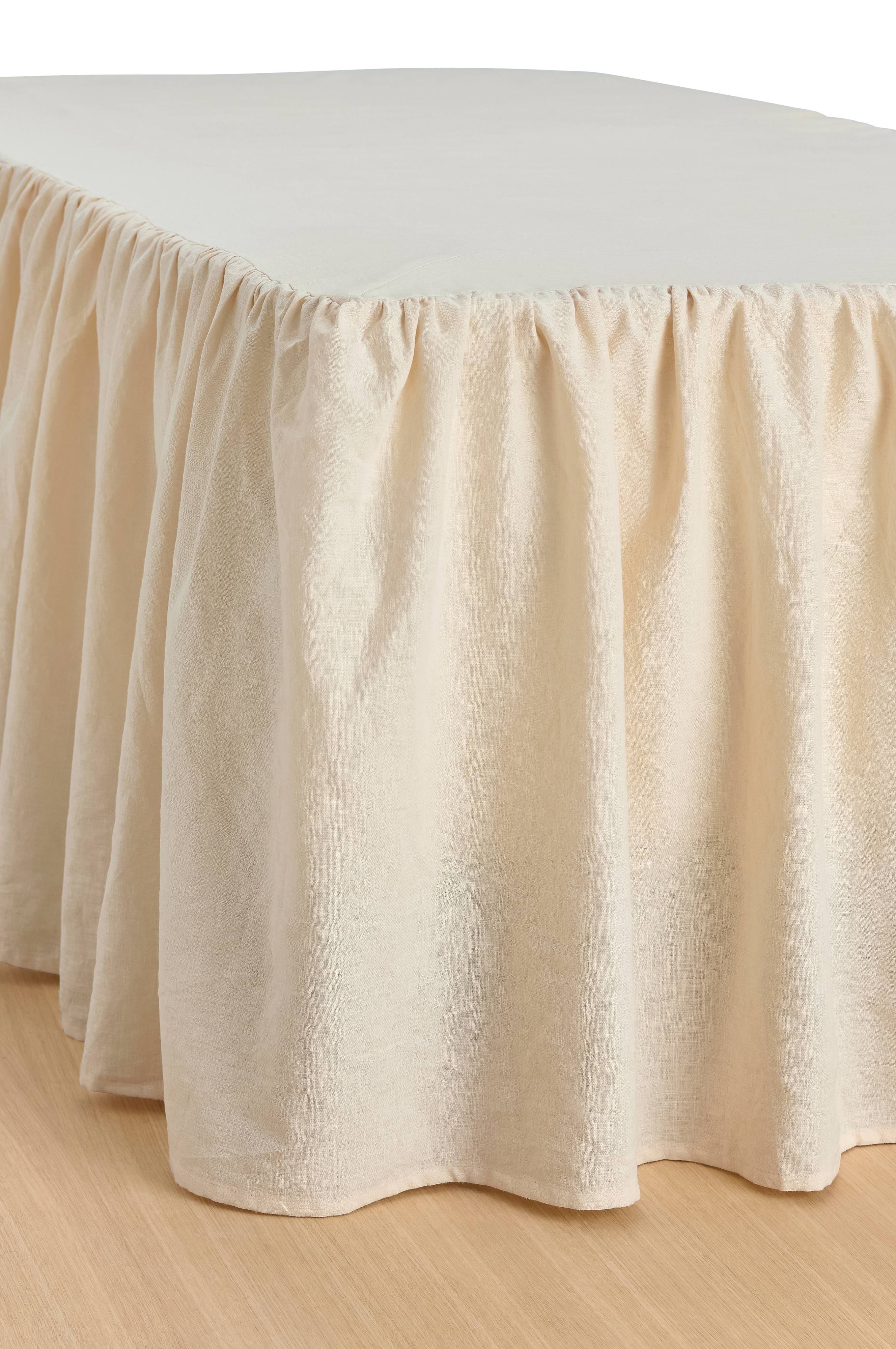 Sengekappe Elly Frilled i resirkulert halvlinne 52 cm