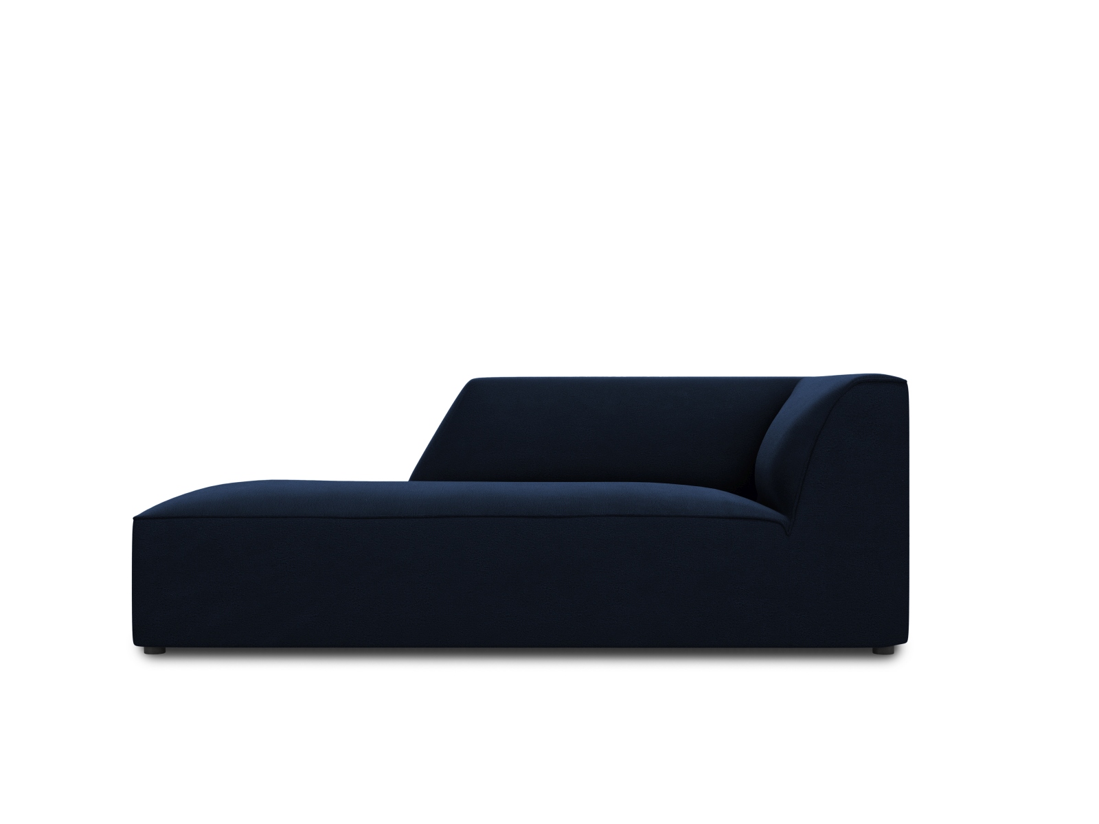 Velvet Chaise Longue Left, "Ruby", 1 Seat, 93x180x69