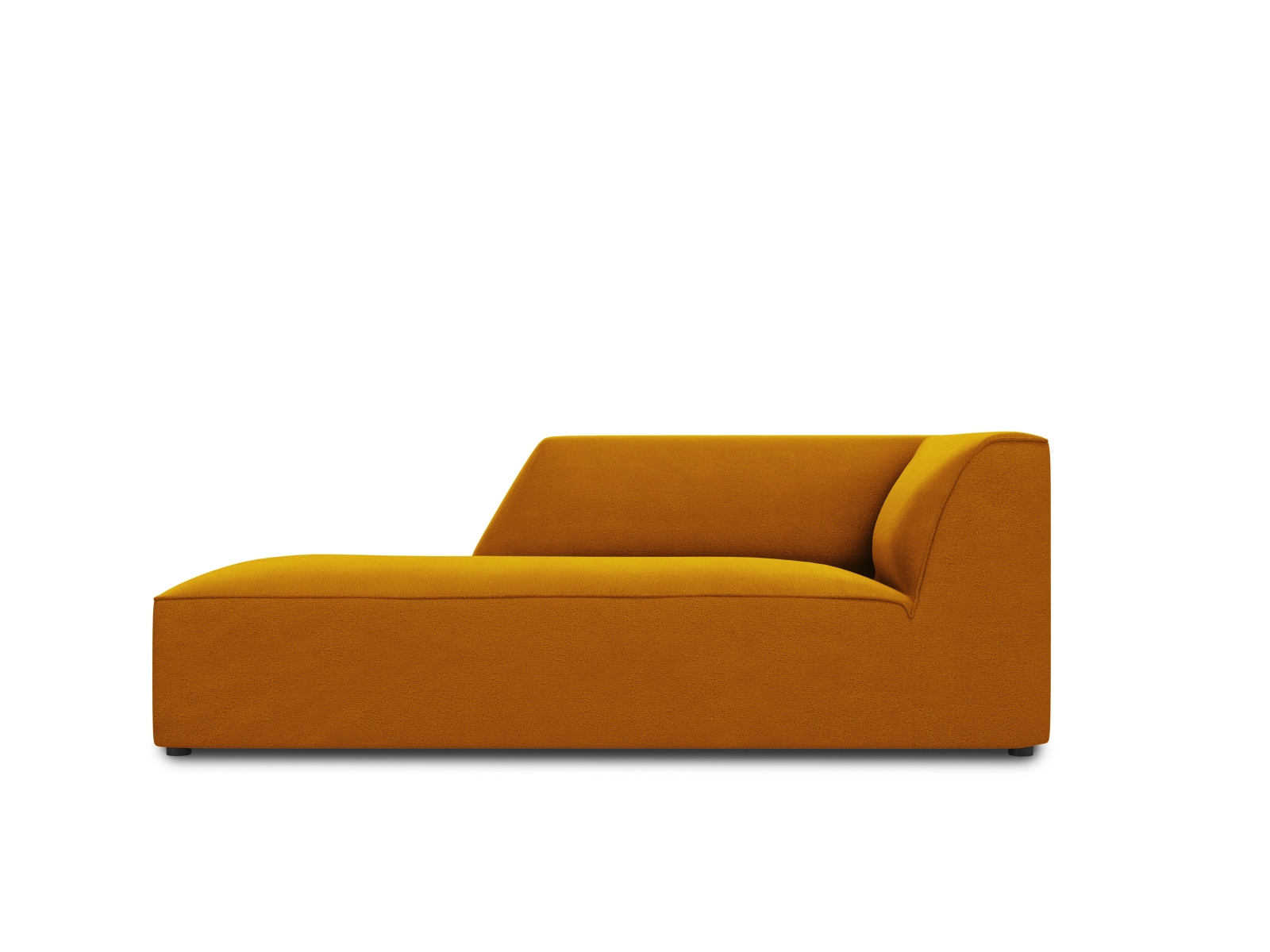 Velvet Chaise Longue Left, "Ruby", 1 Seat, 93x180x69