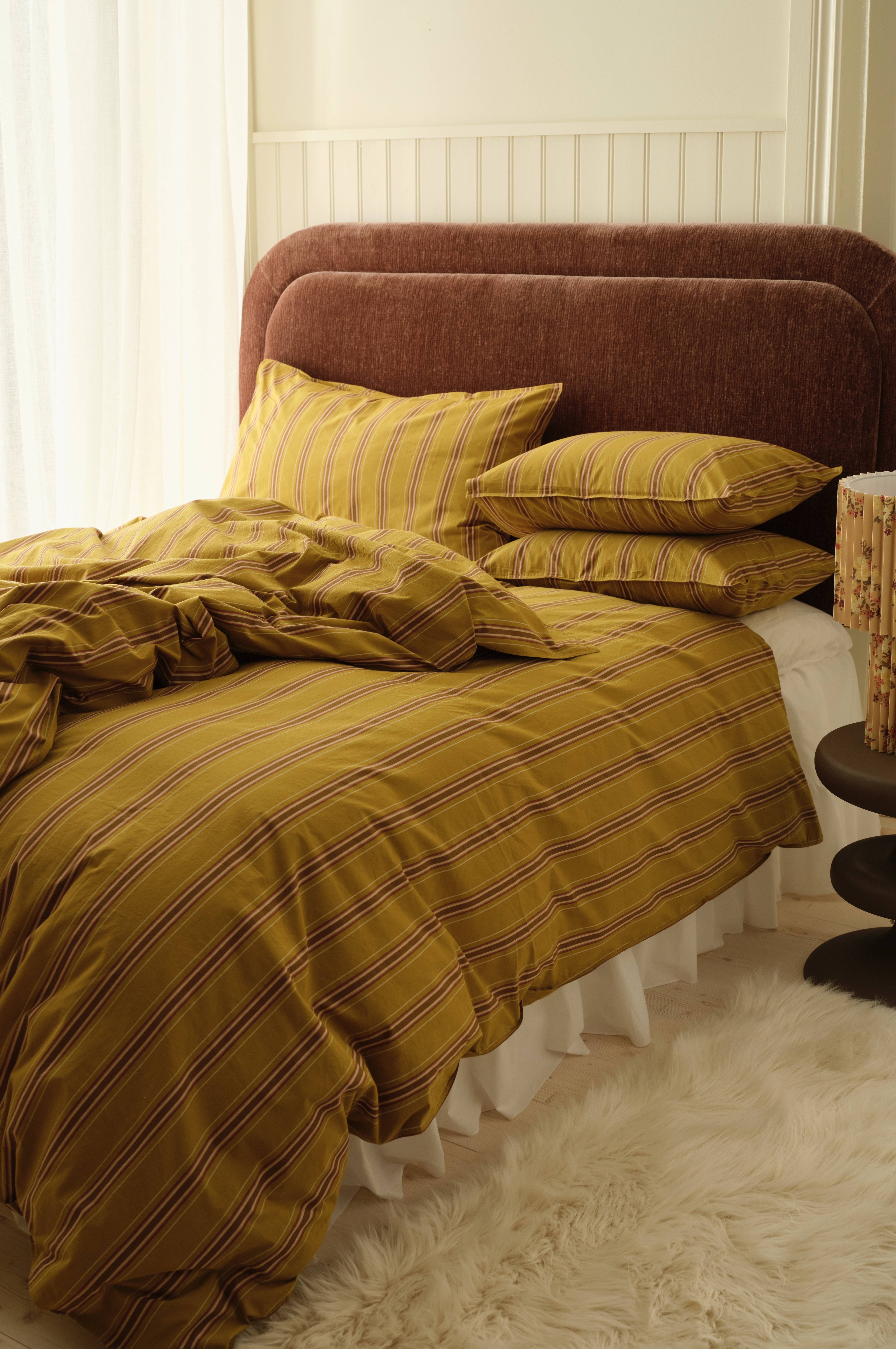 Sengesett Avery Stripe i bomullspercale 2 eller 3 stykker