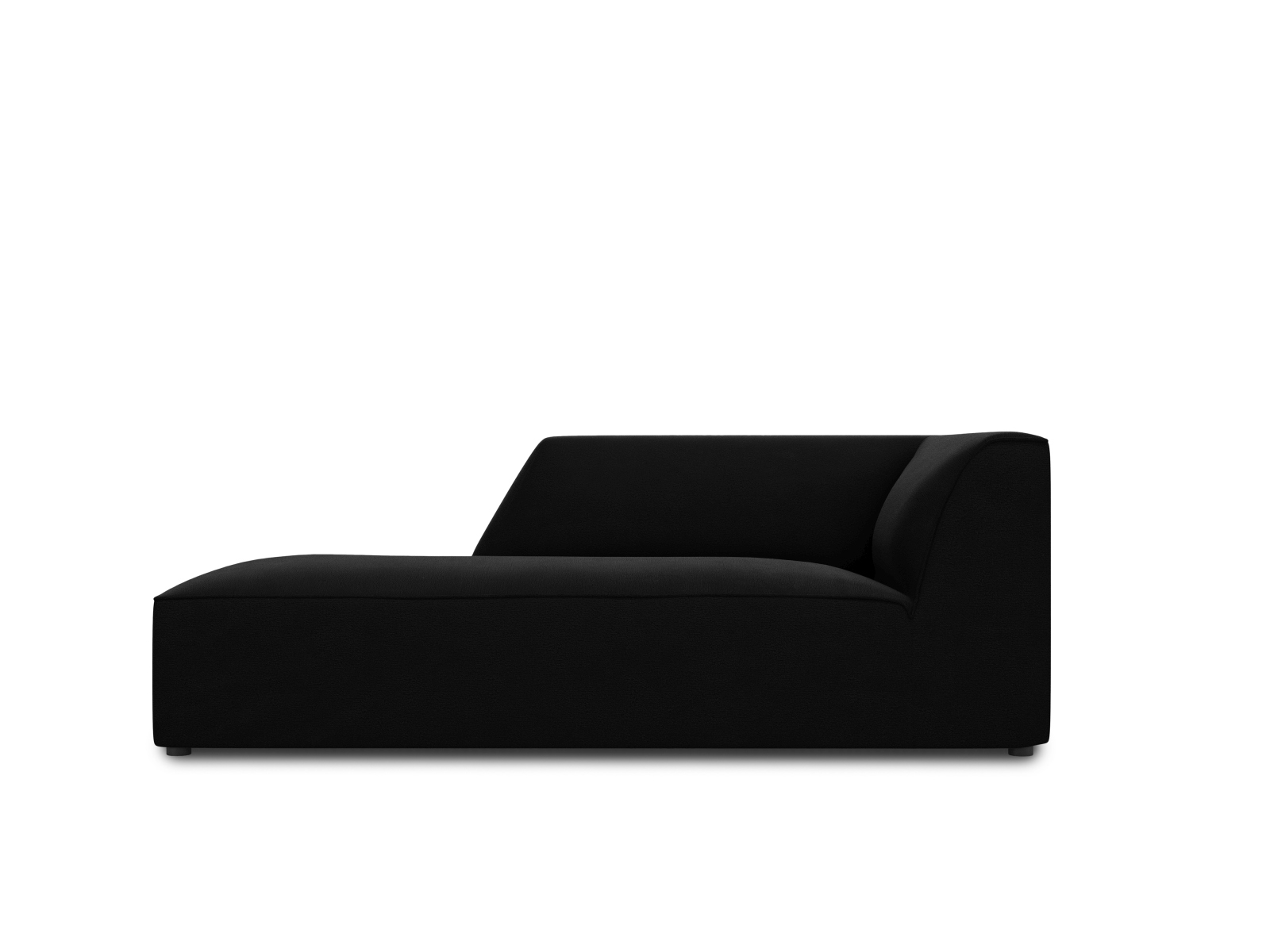 Velvet Chaise Longue Left, "Ruby", 1 Seat, 93x180x69