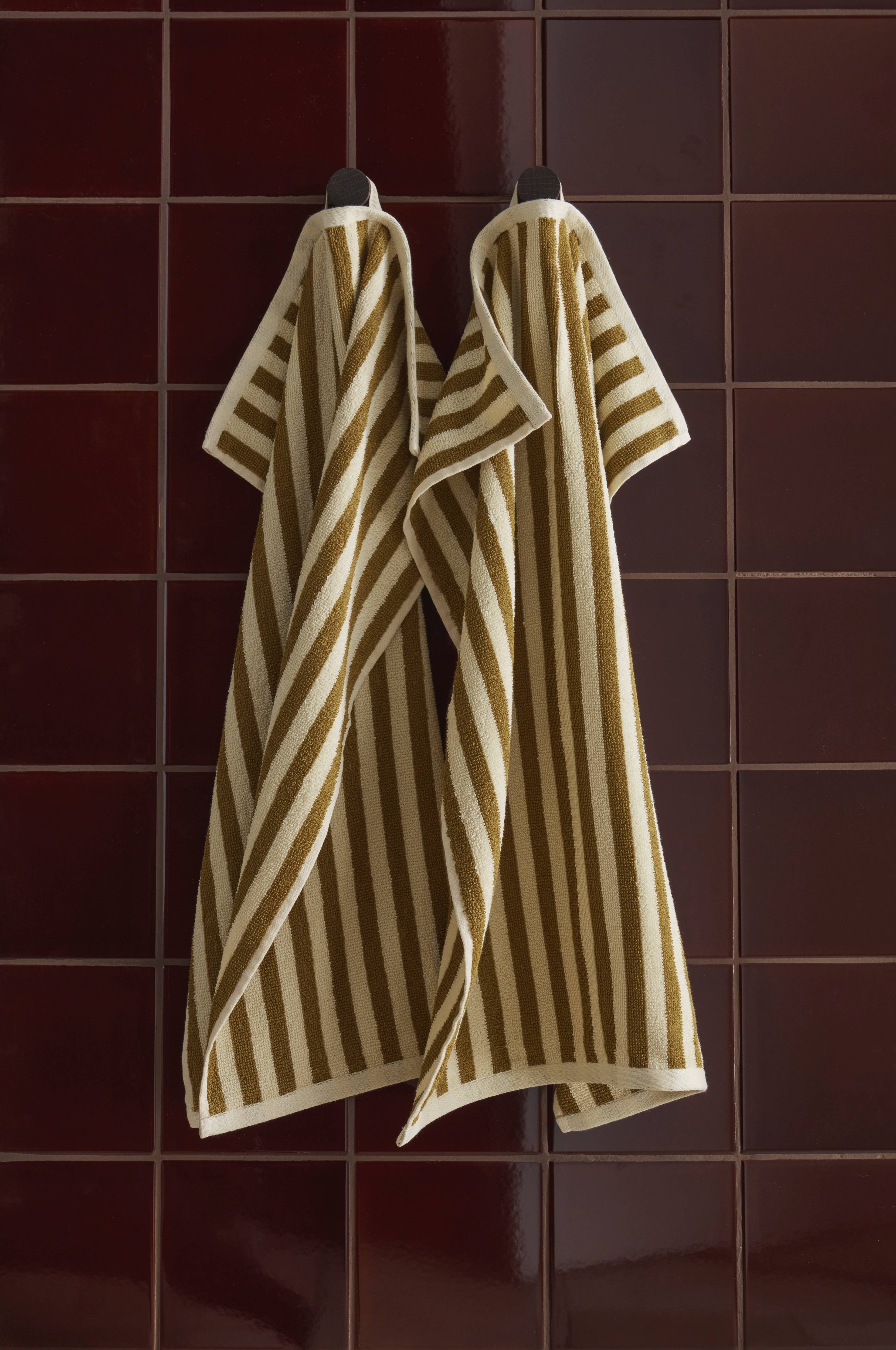 Sett med frottéhåndklær Stripe 2 deler