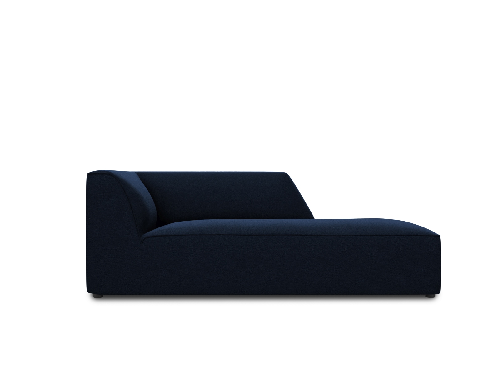 Velvet Chaise Longue Right, "Ruby", 1 Seat, 93x180x69