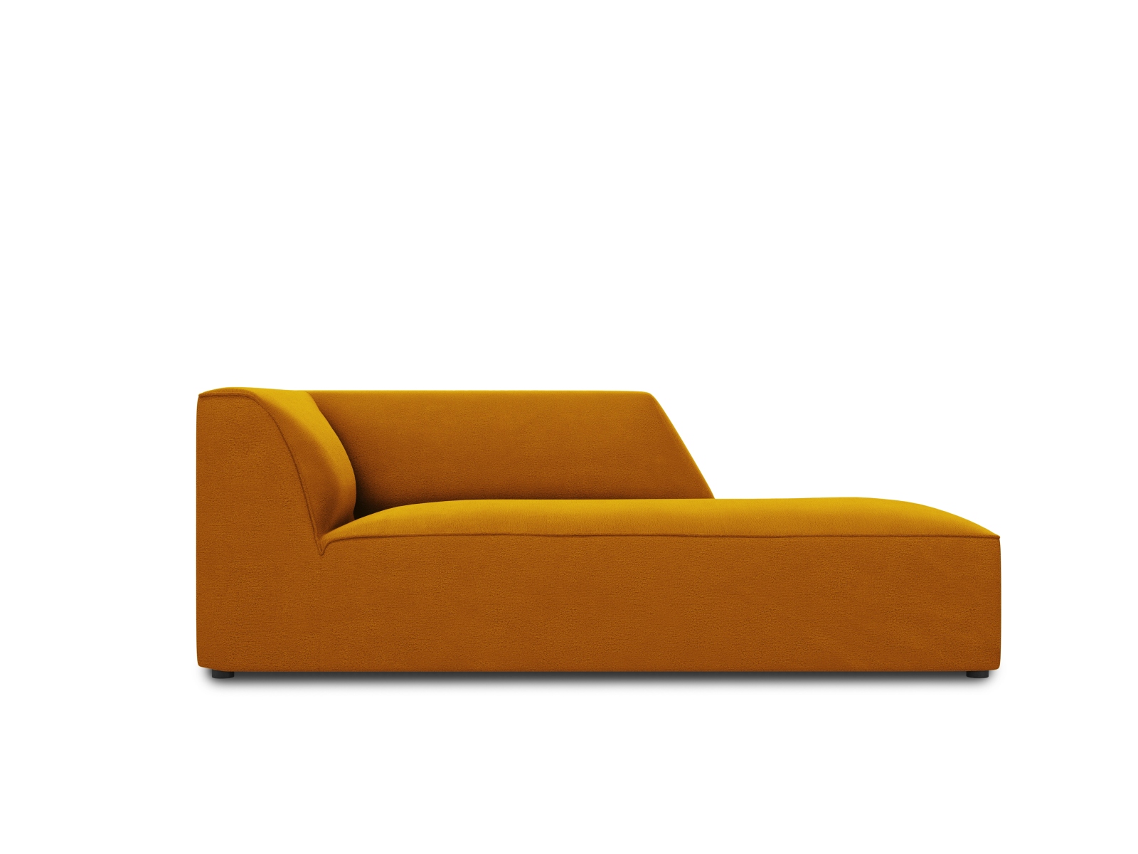 Velvet Chaise Longue Right, "Ruby", 1 Seat, 93x180x69