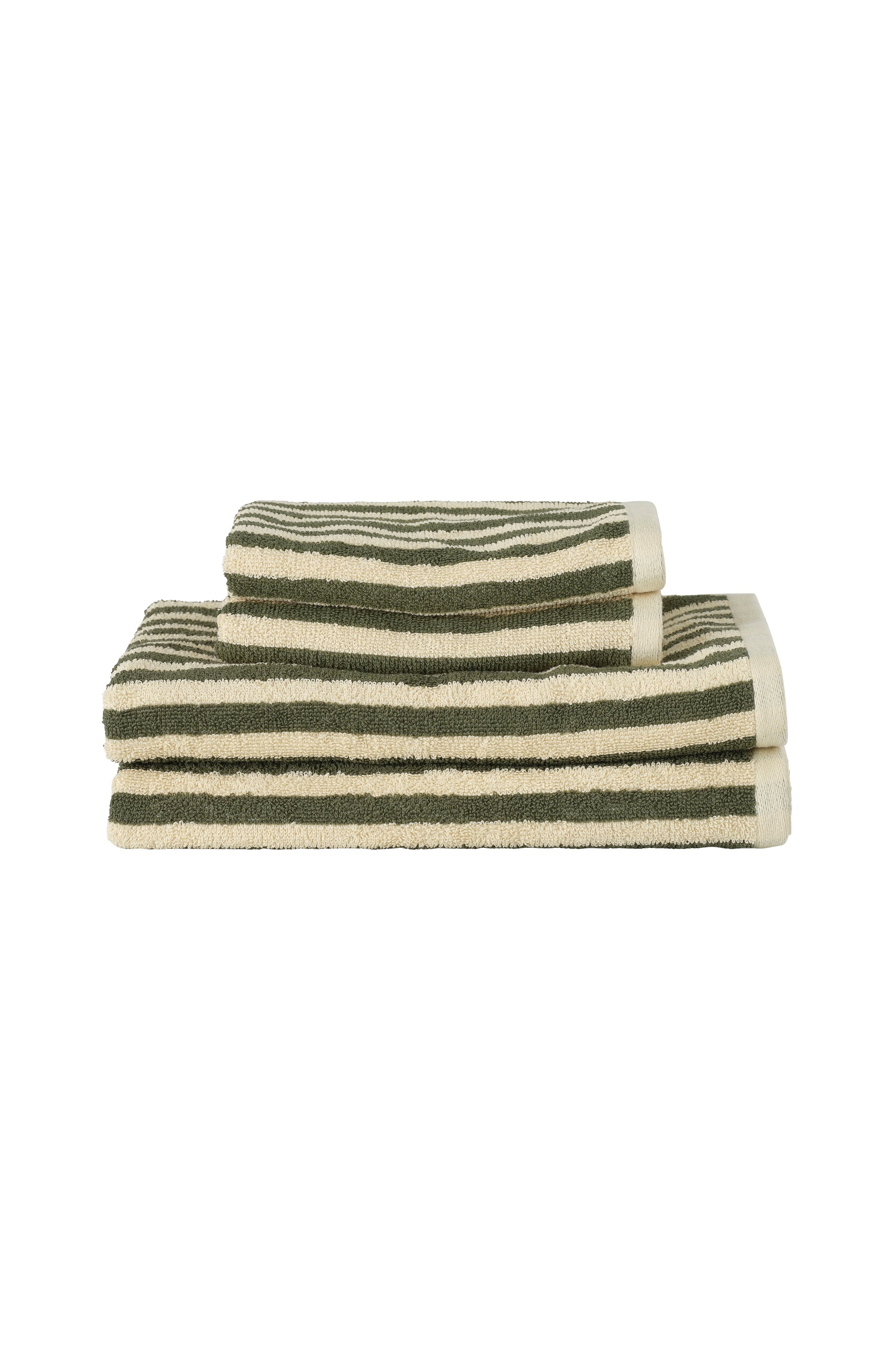 Sett med frottéhåndklær Stripe 4 deler