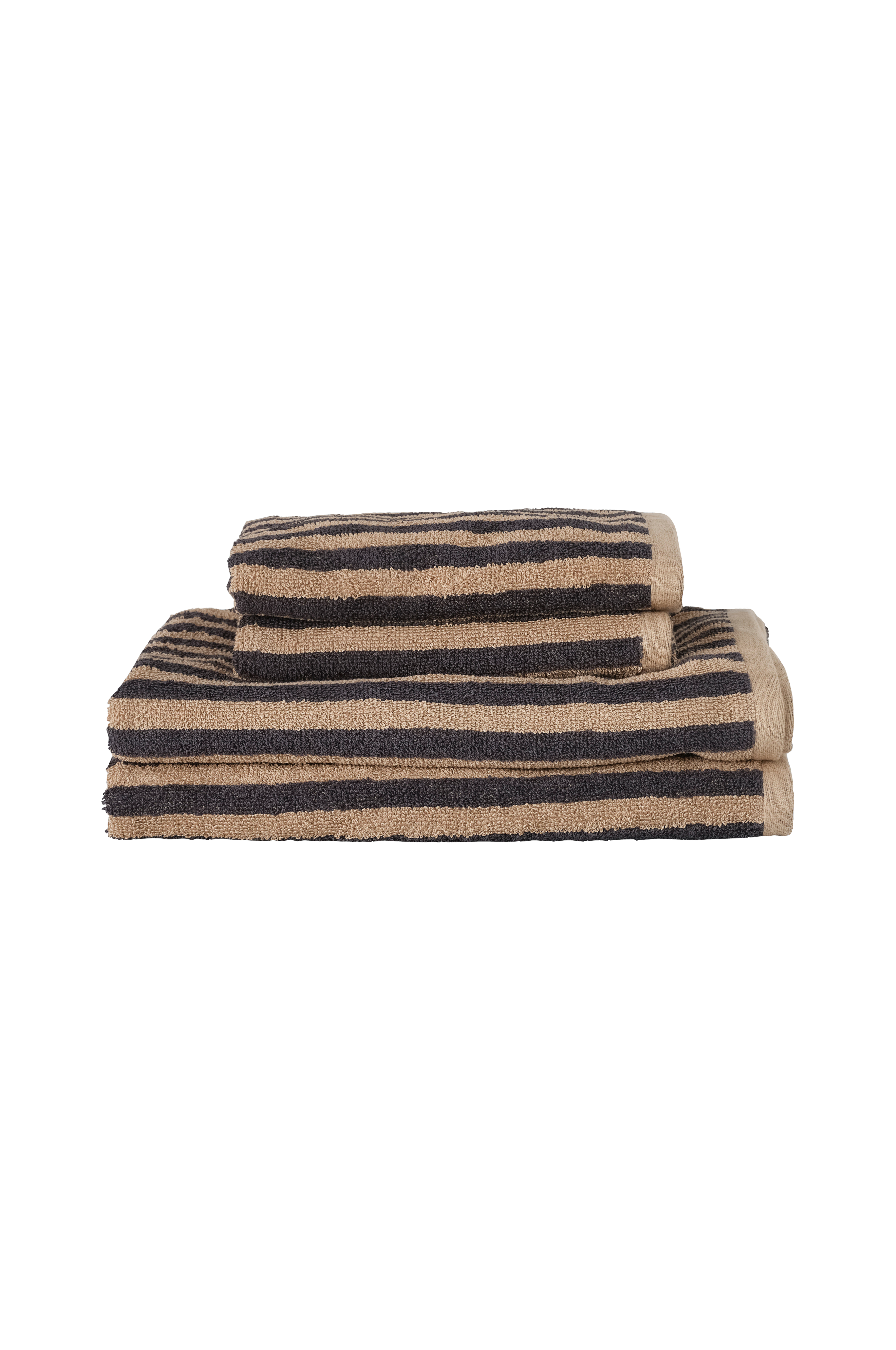 Sett med frottéhåndklær Stripe 4 deler