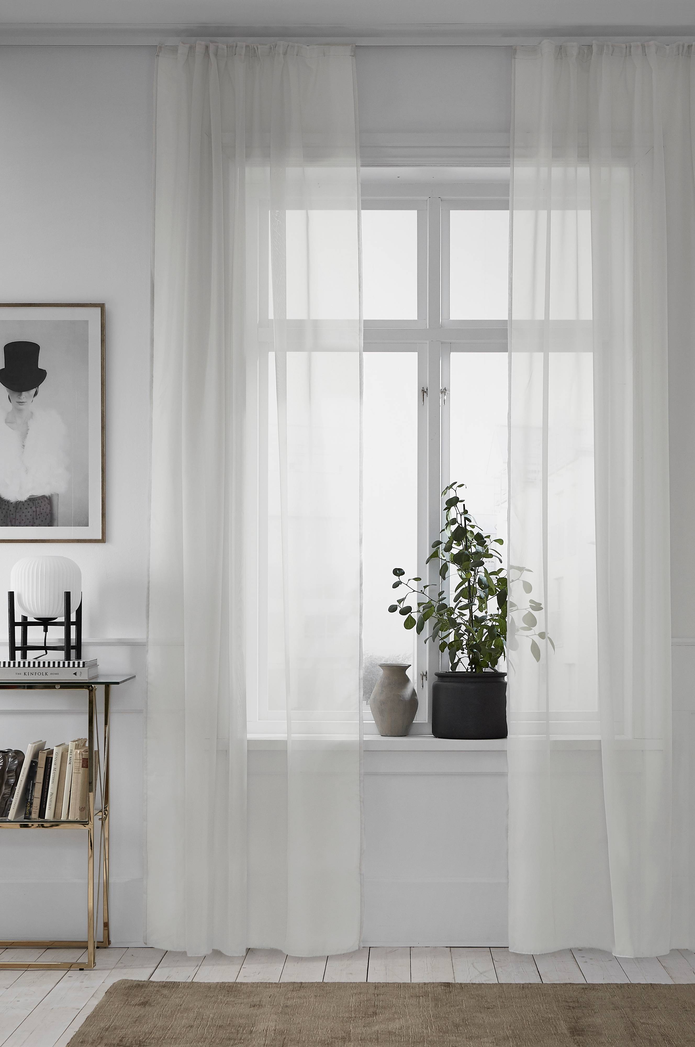 Gardin med stanglomme Alissa 2-pakning