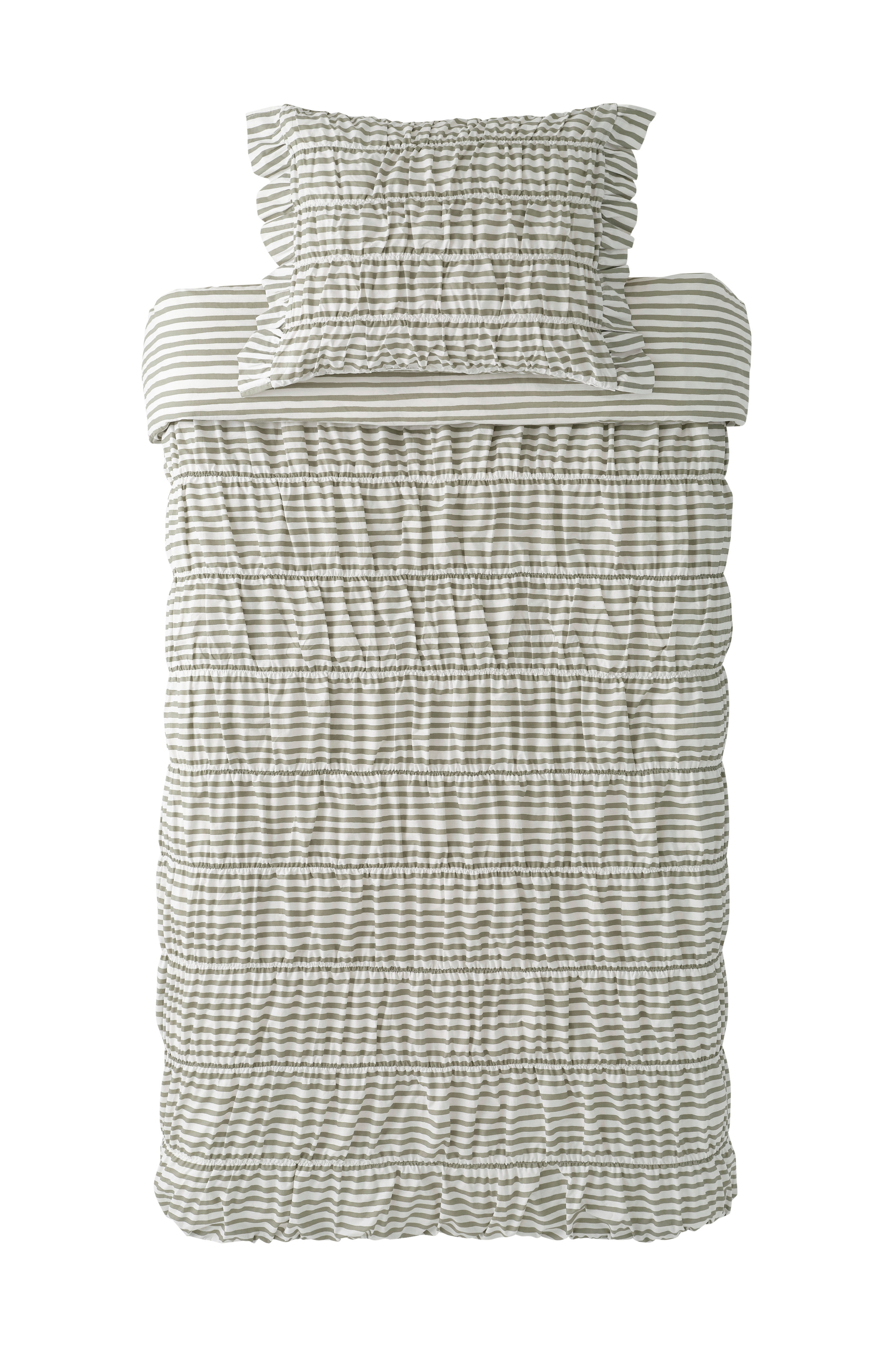 Sengesett Avery Elastic i bomullspercale 2 eller 3 stykker
