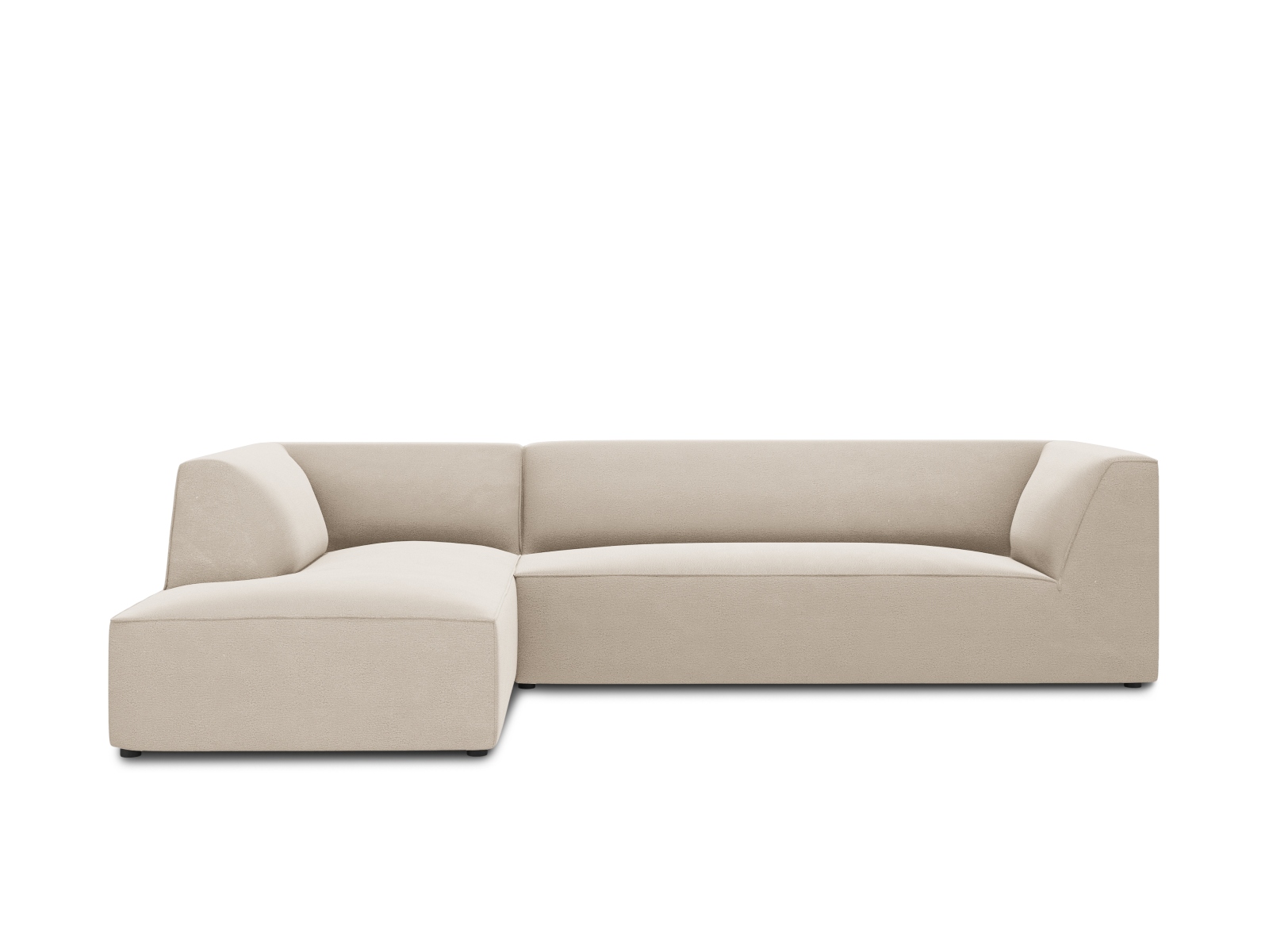 Velvet Modular Left Corner Sofa, "Ruby", 4 Seats, 273x180x69