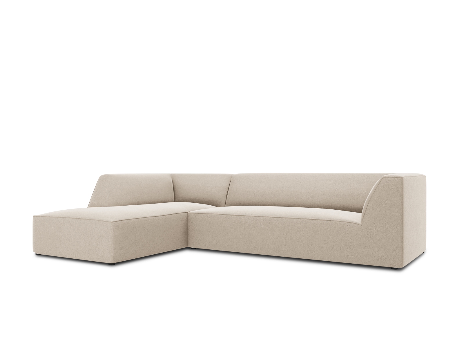 Velvet Modular Left Corner Sofa, "Ruby", 4 Seats, 273x180x69