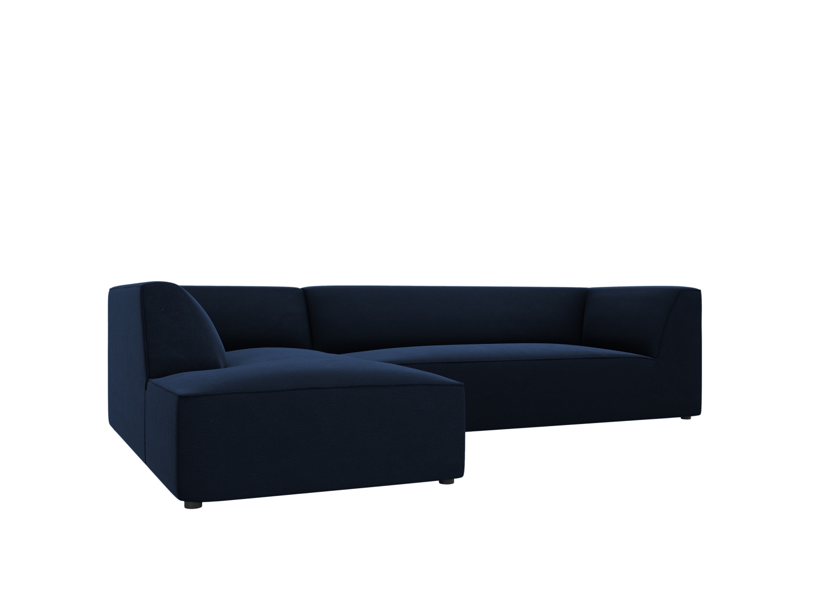 Velvet Modular Left Corner Sofa, "Ruby", 4 Seats, 273x180x69