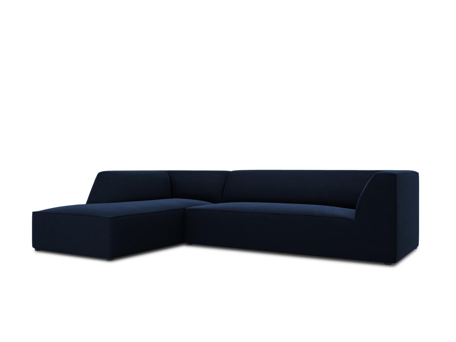 Velvet Modular Left Corner Sofa, "Ruby", 4 Seats, 273x180x69