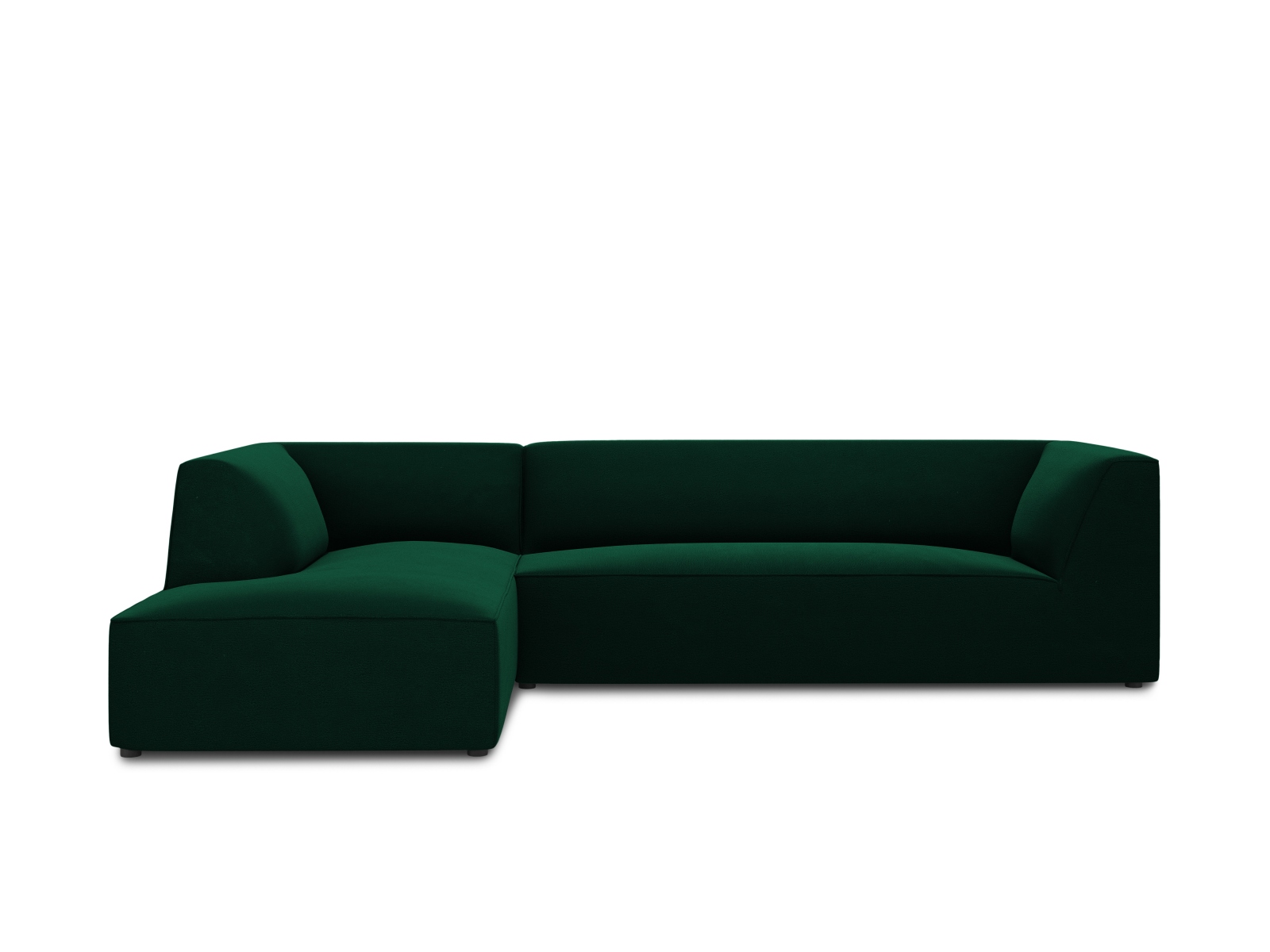 Velvet Modular Left Corner Sofa, "Ruby", 4 Seats, 273x180x69