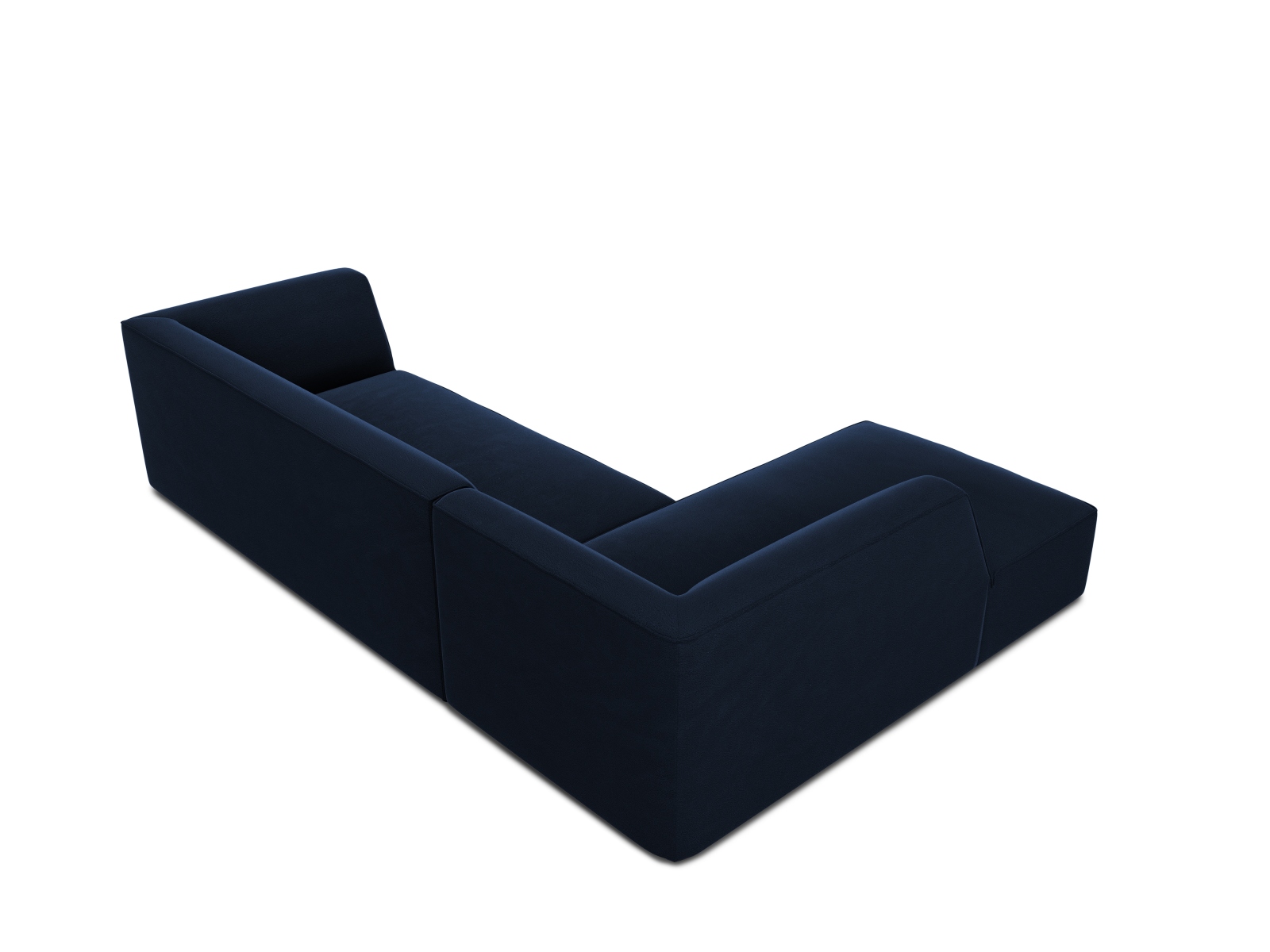 Velvet Modular Left Corner Sofa, "Ruby", 4 Seats, 273x180x69
