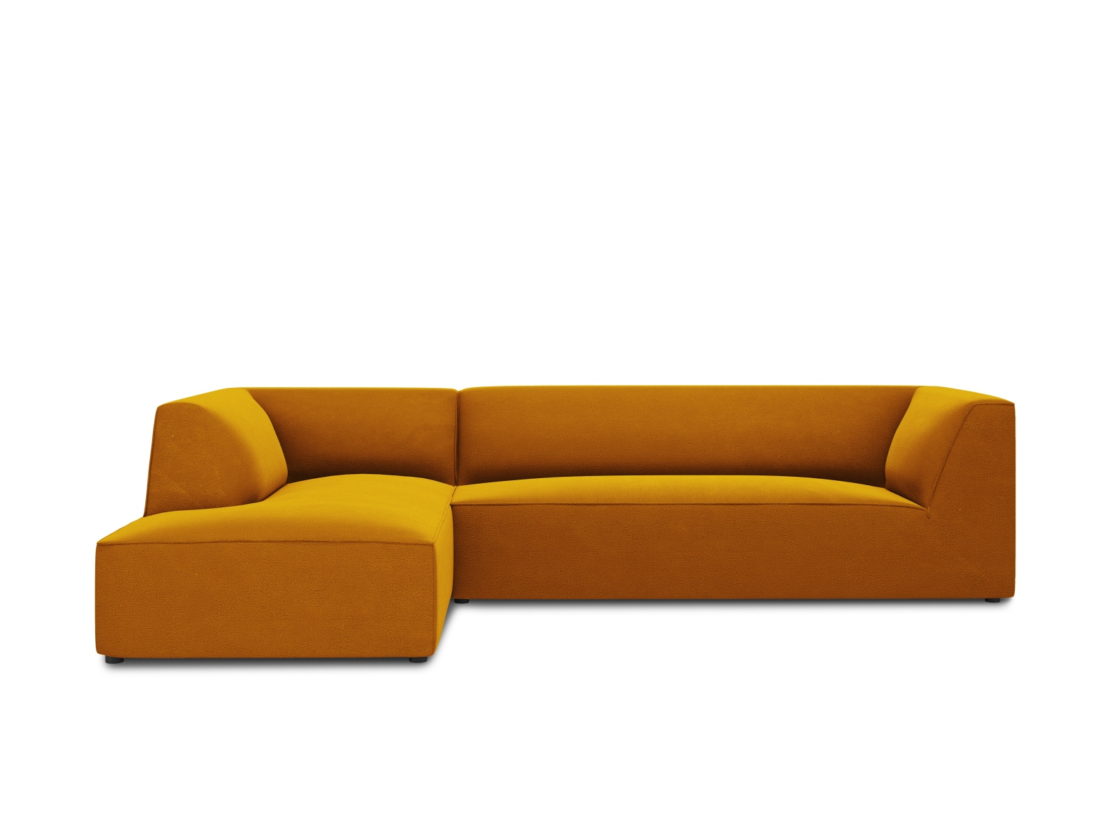Velvet Modular Left Corner Sofa, "Ruby", 4 Seats, 273x180x69