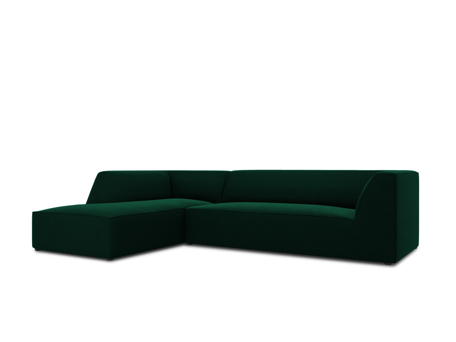 Velvet Modular Left Corner Sofa, "Ruby", 4 Seats, 273x180x69