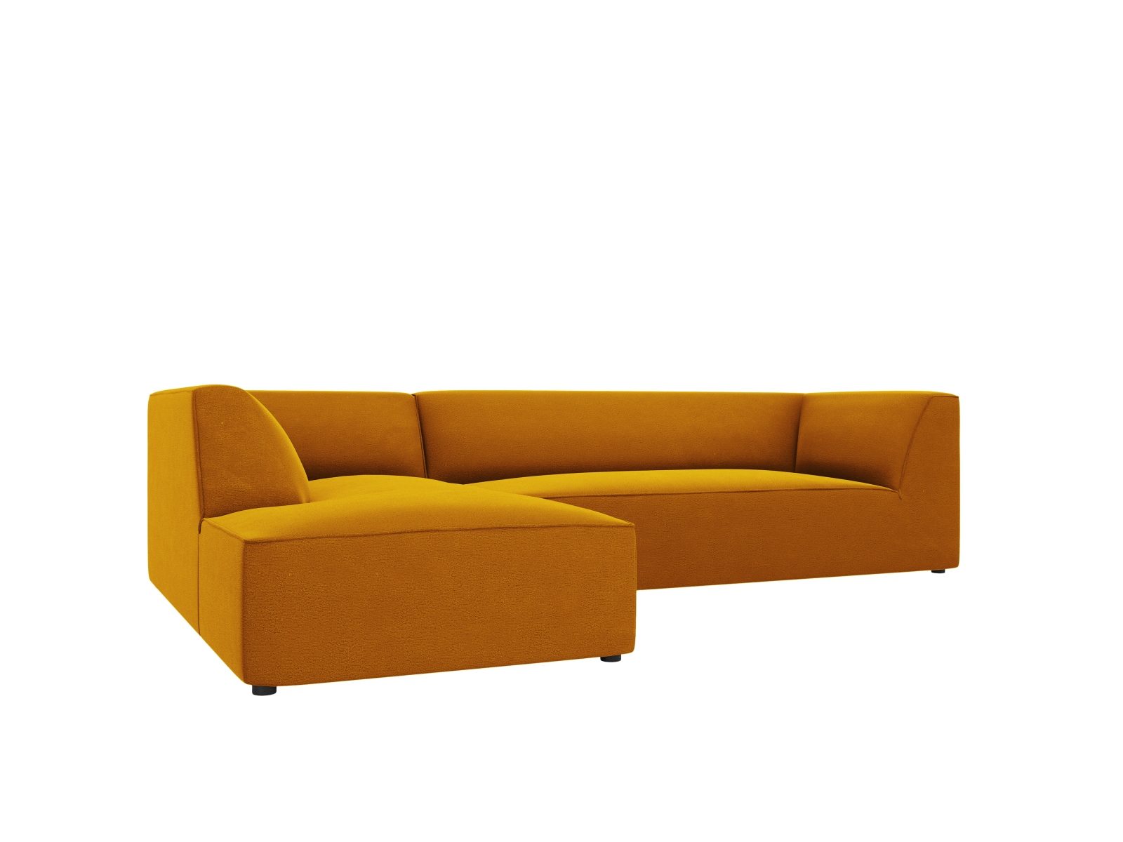 Velvet Modular Left Corner Sofa, "Ruby", 4 Seats, 273x180x69