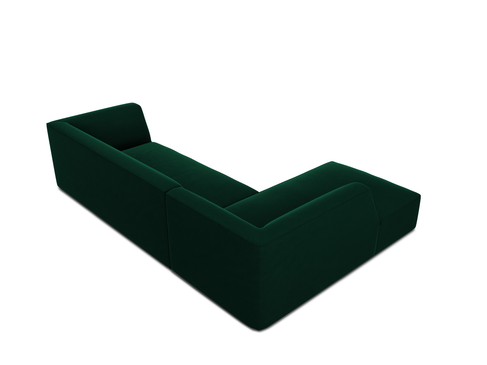 Velvet Modular Left Corner Sofa, "Ruby", 4 Seats, 273x180x69