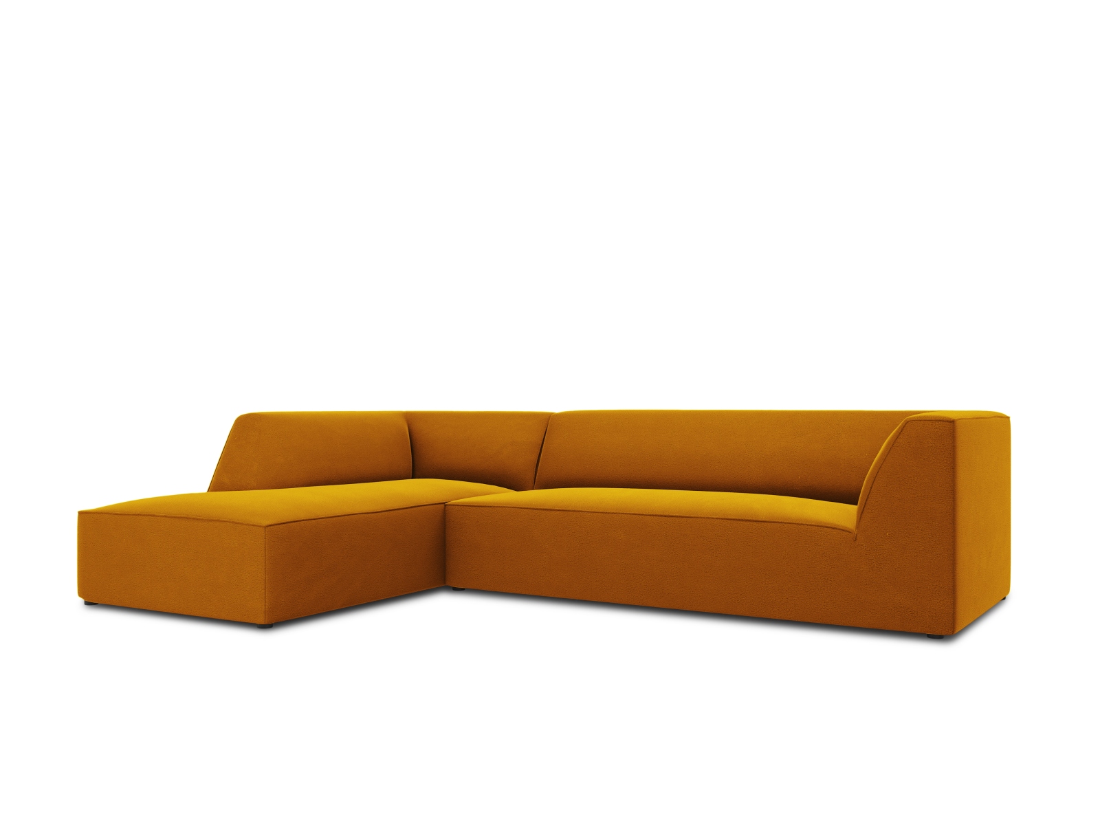 Velvet Modular Left Corner Sofa, "Ruby", 4 Seats, 273x180x69