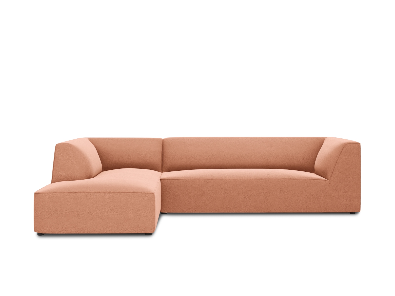 Velvet Modular Left Corner Sofa, "Ruby", 4 Seats, 273x180x69
