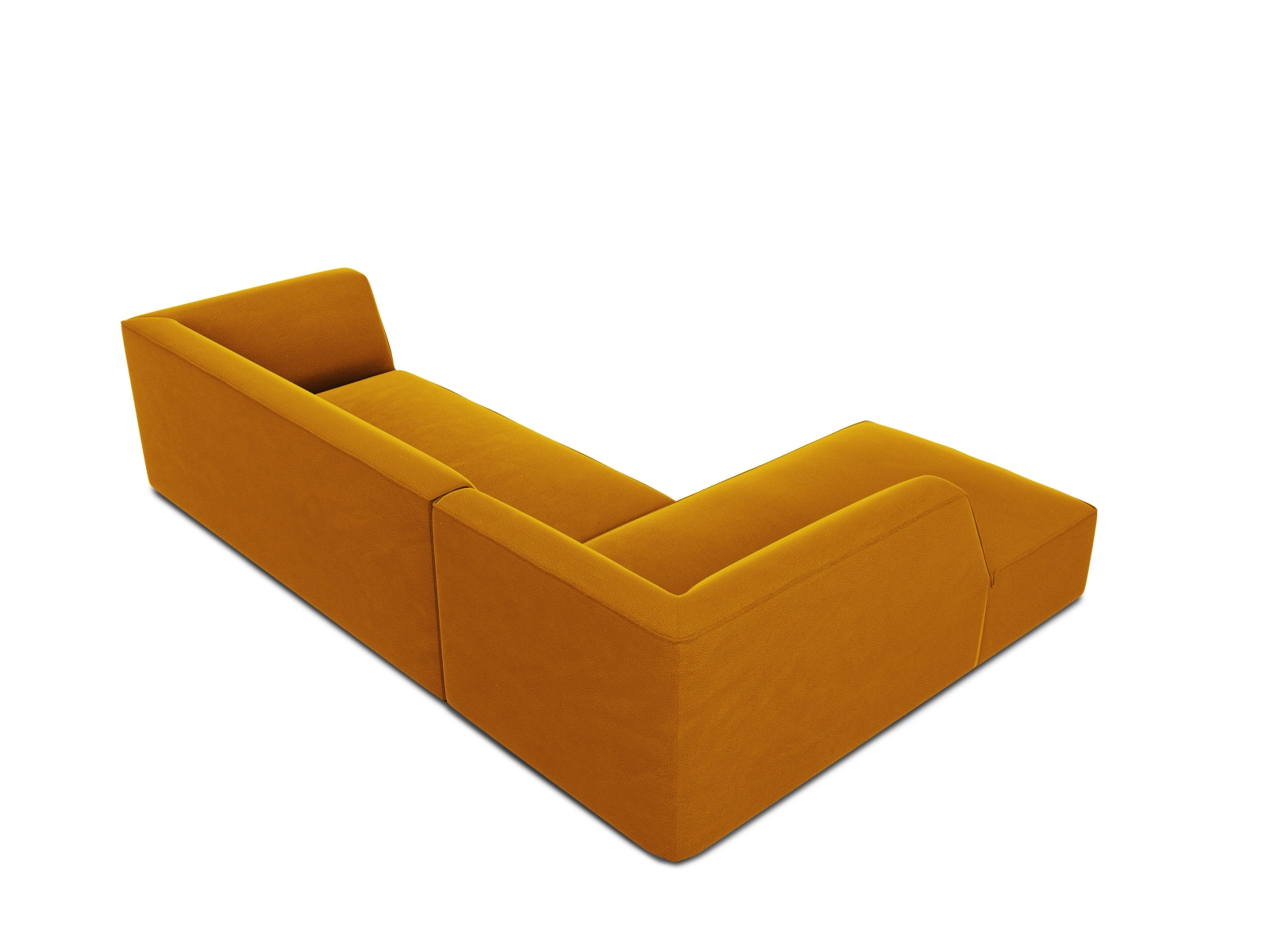 Velvet Modular Left Corner Sofa, "Ruby", 4 Seats, 273x180x69