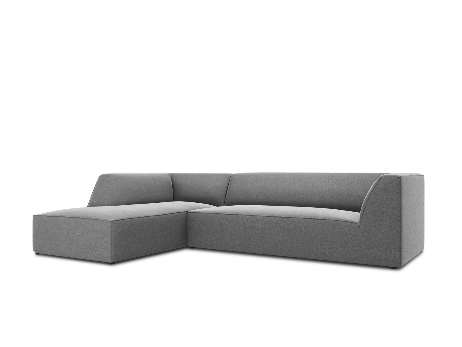 Velvet Modular Left Corner Sofa, "Ruby", 4 Seats, 273x180x69