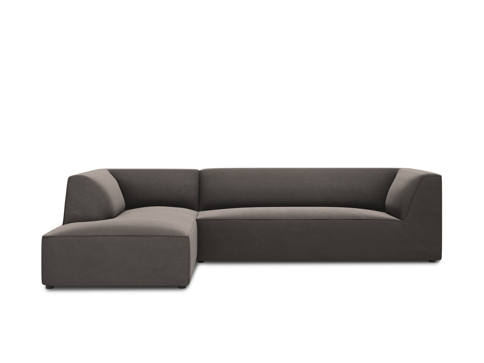 Velvet Modular Left Corner Sofa, "Ruby", 4 Seats, 273x180x69