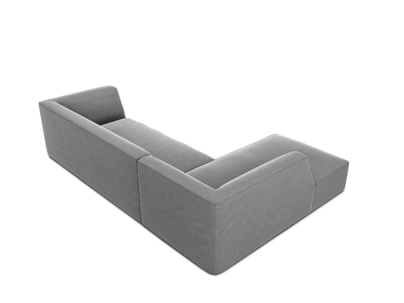 Velvet Modular Left Corner Sofa, "Ruby", 4 Seats, 273x180x69