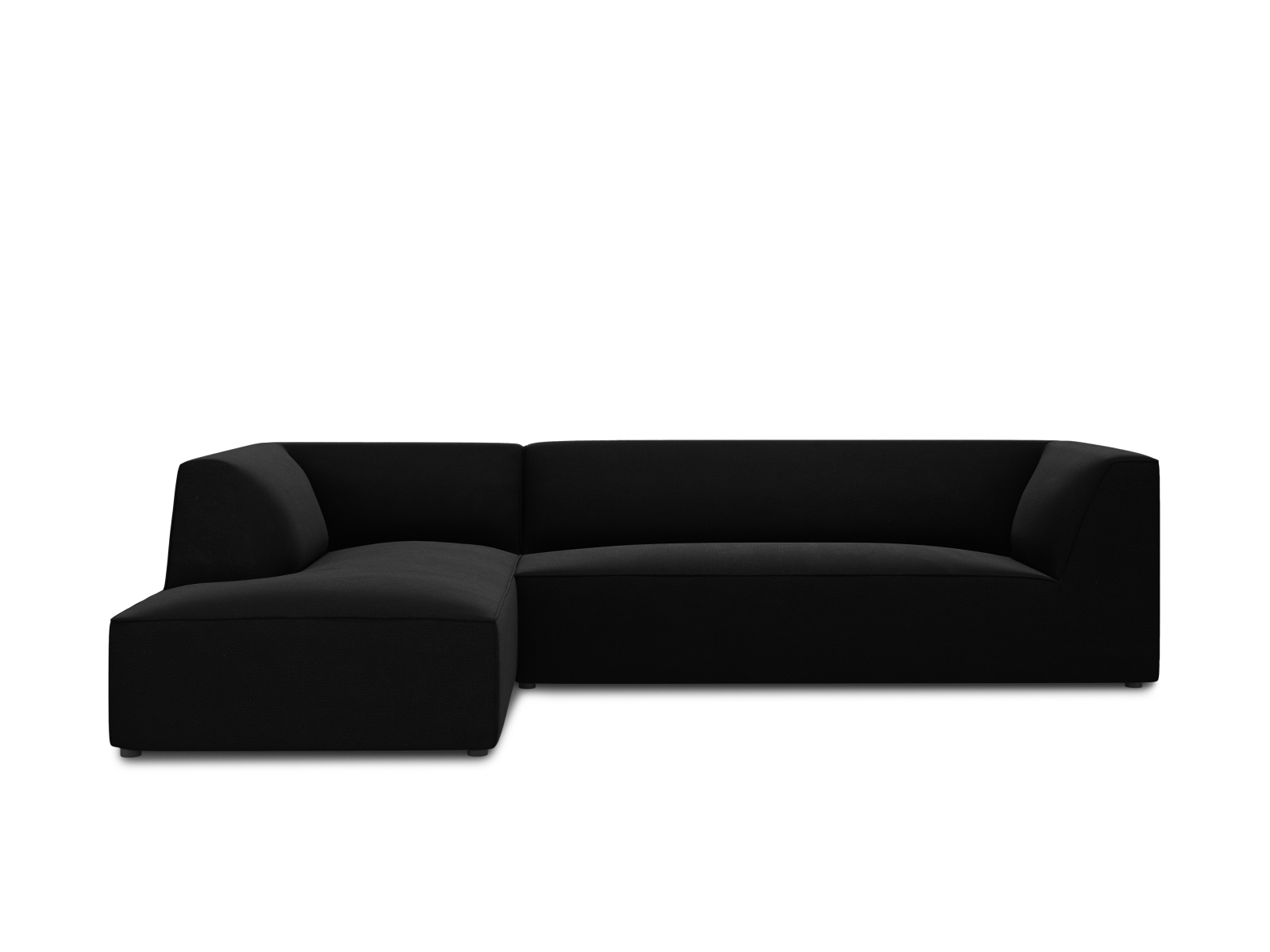Velvet Modular Left Corner Sofa, "Ruby", 4 Seats, 273x180x69