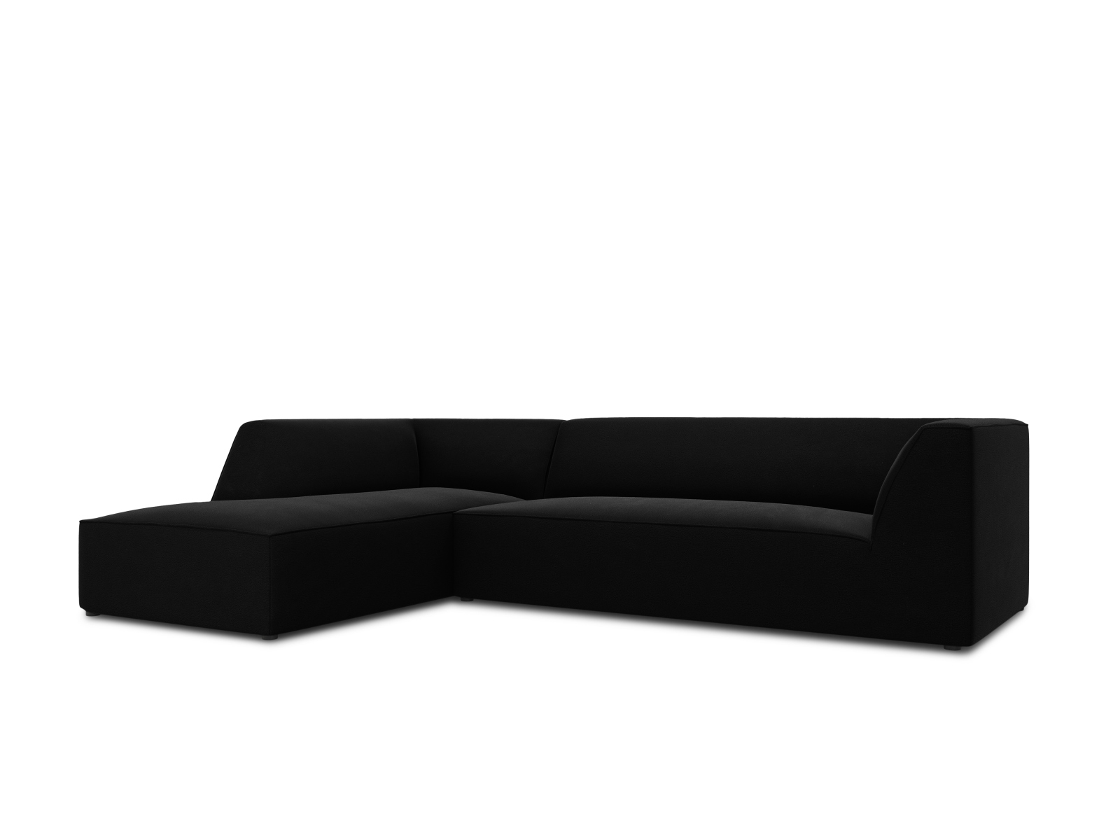 Velvet Modular Left Corner Sofa, "Ruby", 4 Seats, 273x180x69