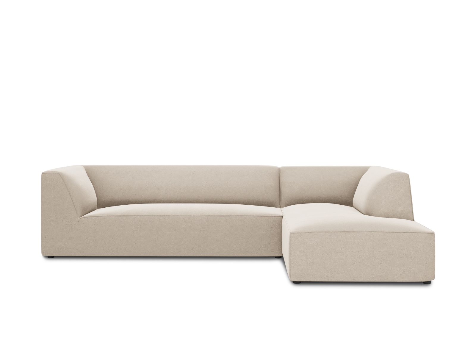 Velvet Modular Right Corner Sofa, "Ruby", 4 Seats, 273x180x69