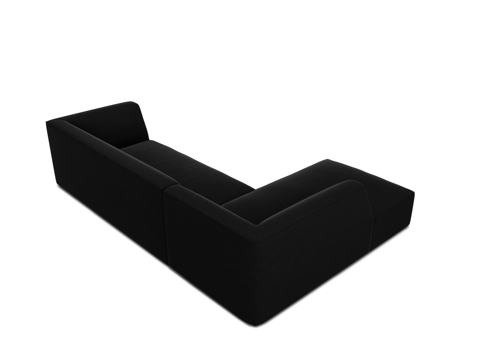 Velvet Modular Left Corner Sofa, "Ruby", 4 Seats, 273x180x69