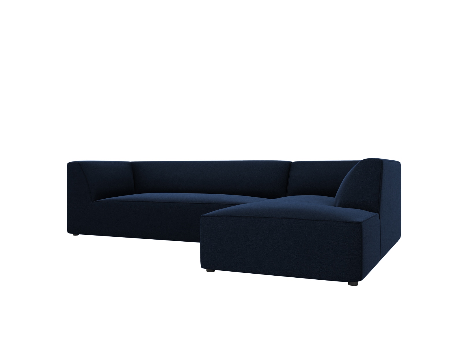 Velvet Modular Right Corner Sofa, "Ruby", 4 Seats, 273x180x69