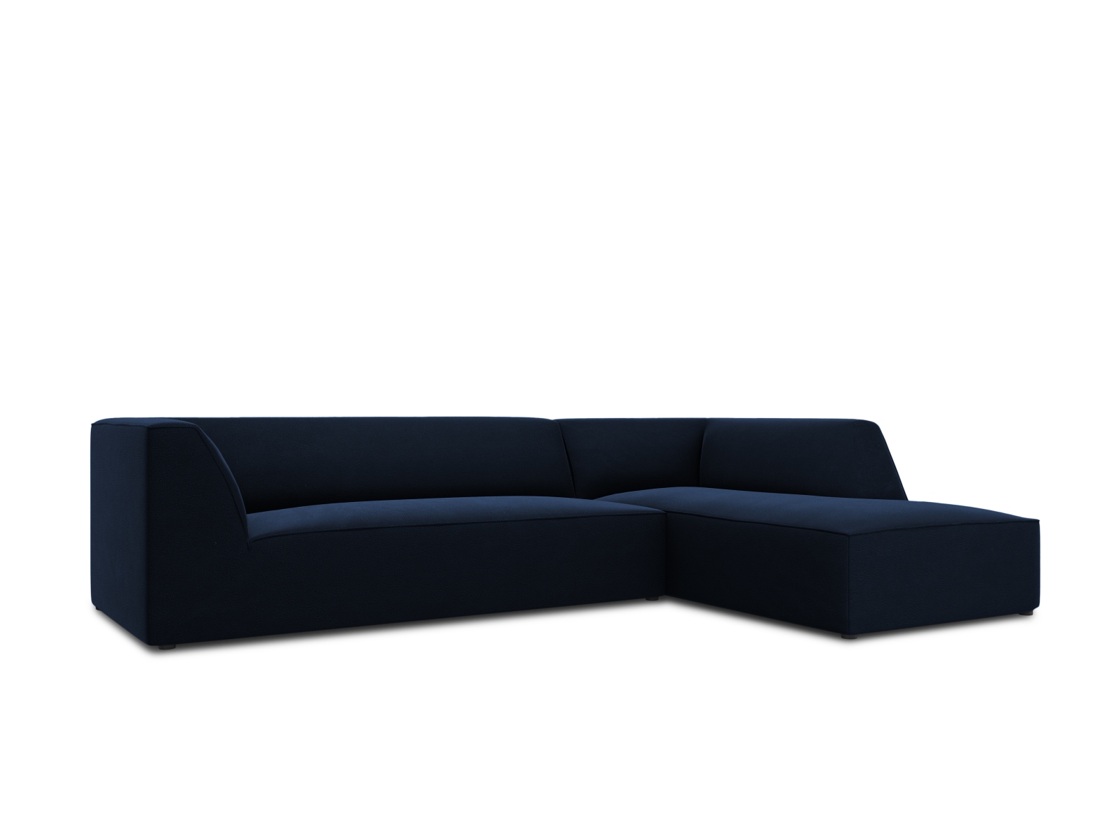 Velvet Modular Right Corner Sofa, "Ruby", 4 Seats, 273x180x69