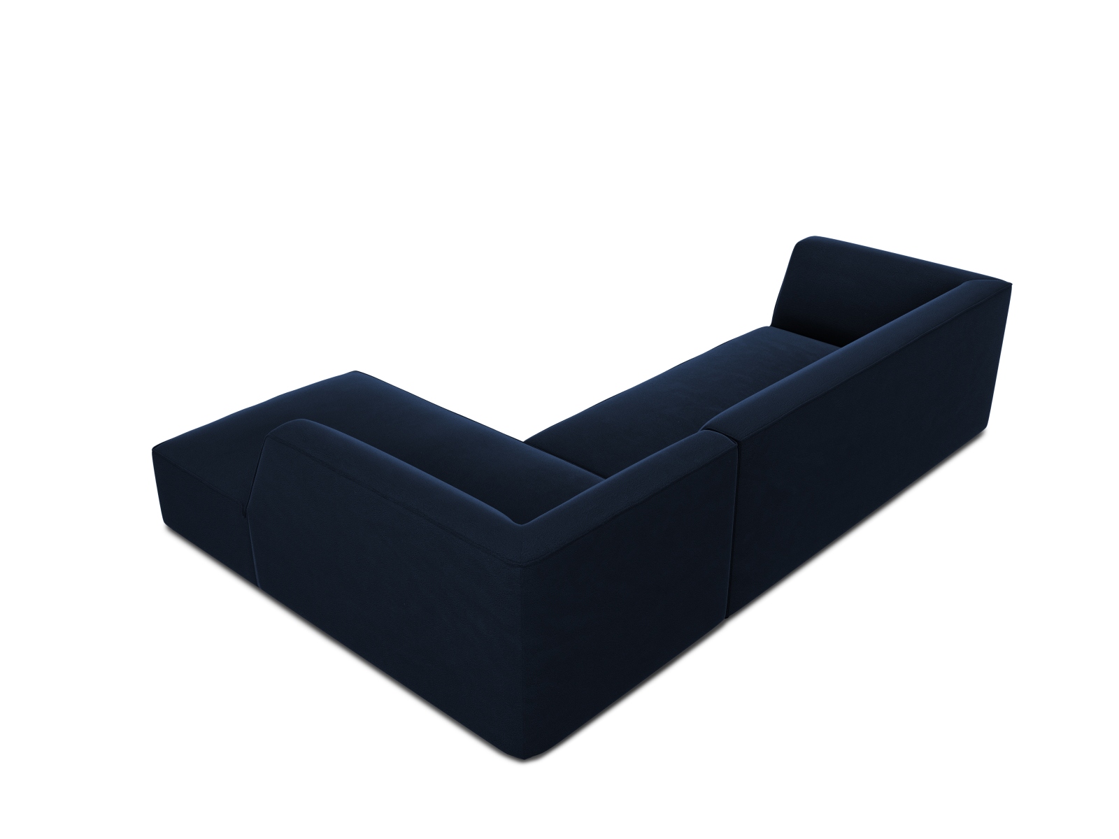 Velvet Modular Right Corner Sofa, "Ruby", 4 Seats, 273x180x69