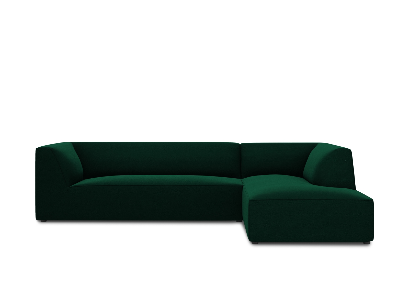 Velvet Modular Right Corner Sofa, "Ruby", 4 Seats, 273x180x69